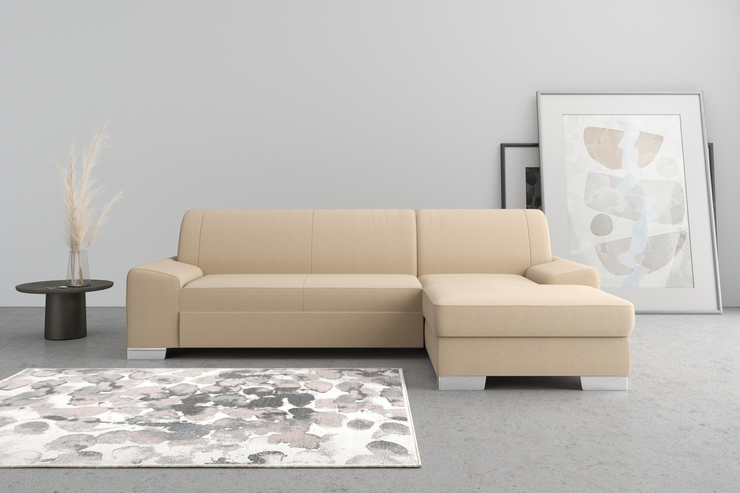 DOMO collection Ecksofa »Anzio L-Form«, wahlweise mit Bettfunktion und Federkern