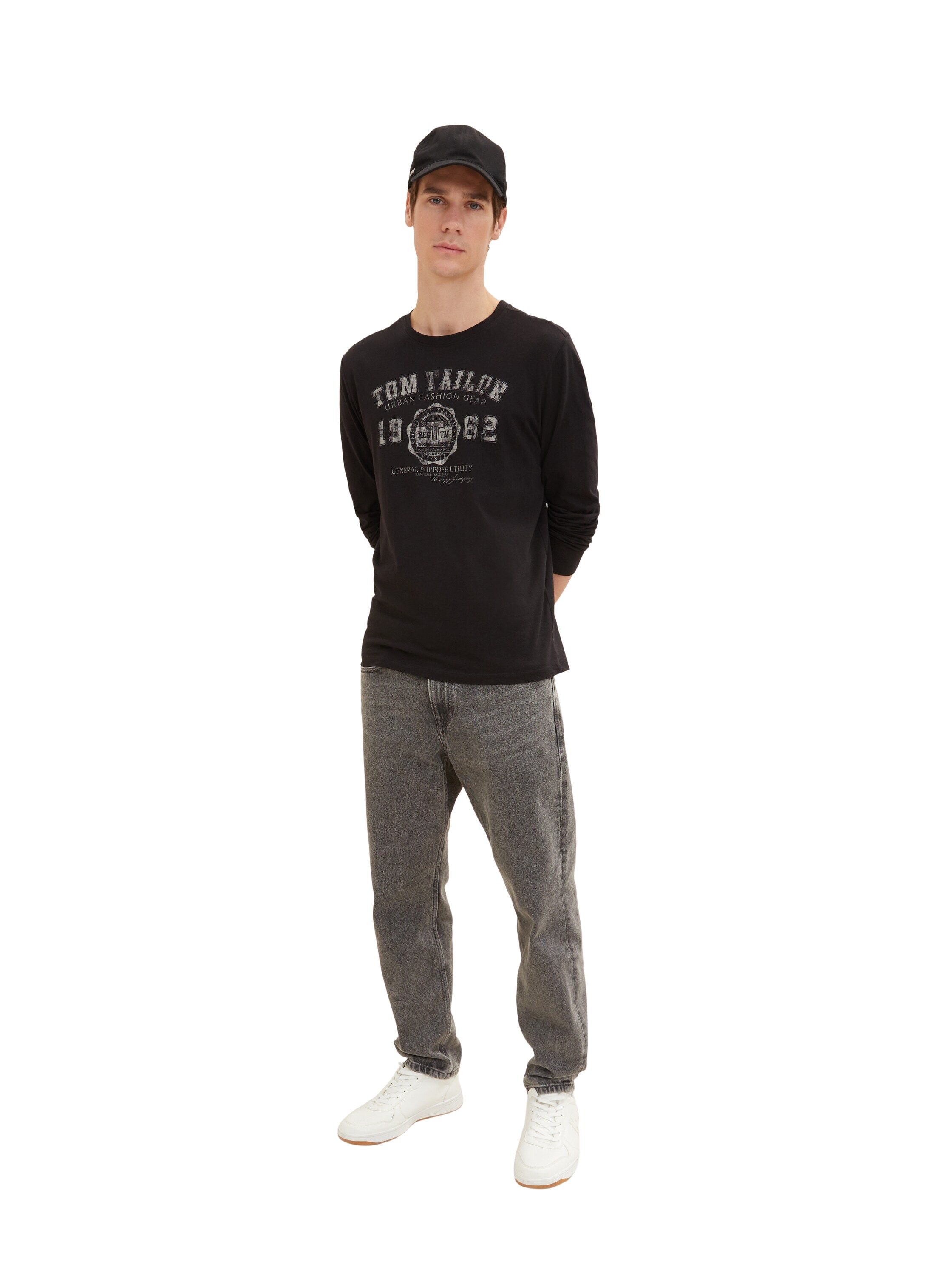 TOM TAILOR Langarmshirt, (Packung, 2 tlg.), mit Logo Print