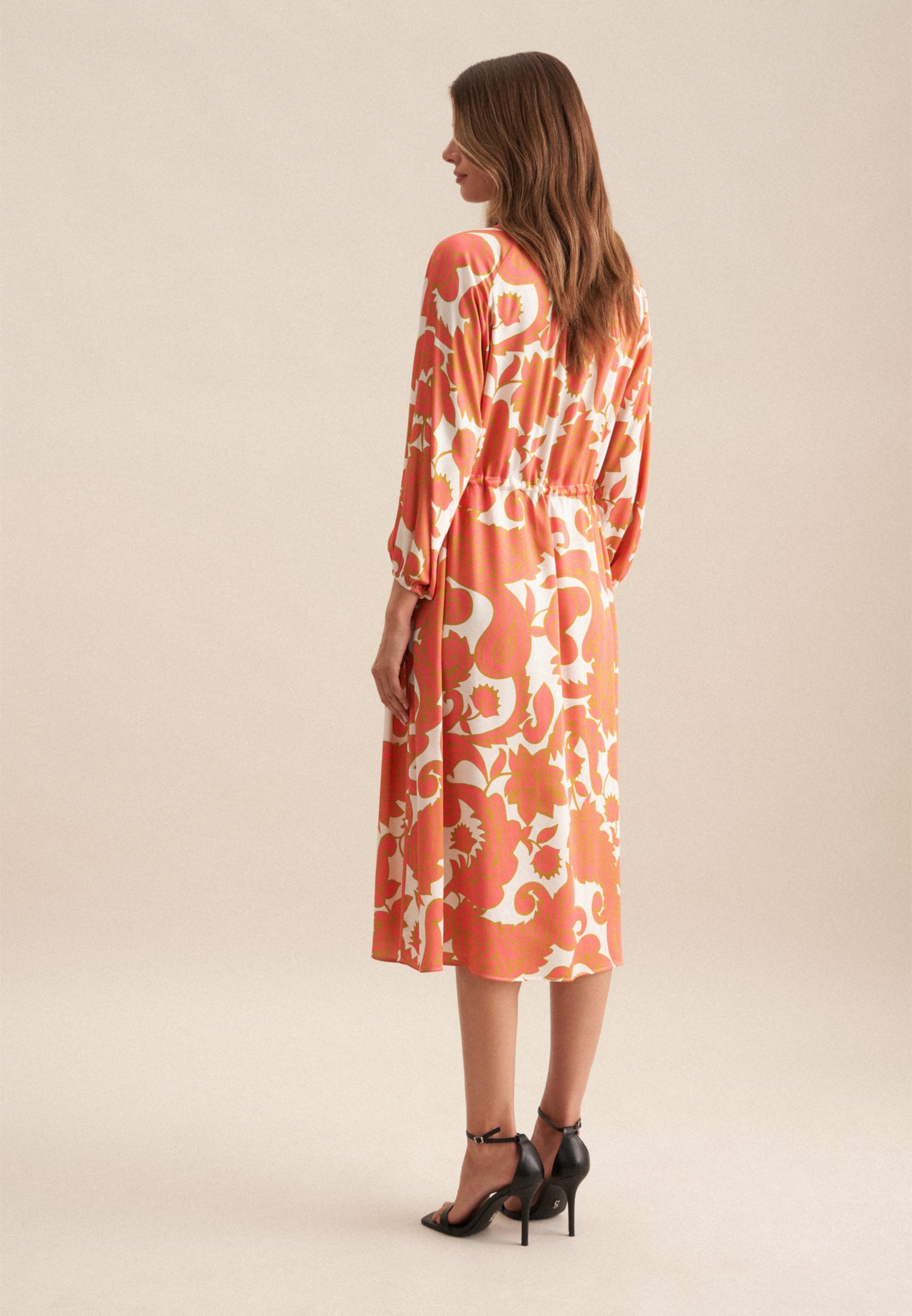 seidensticker Robe d'été »Schwarze Rose« 7/8 Rundhals Paisley