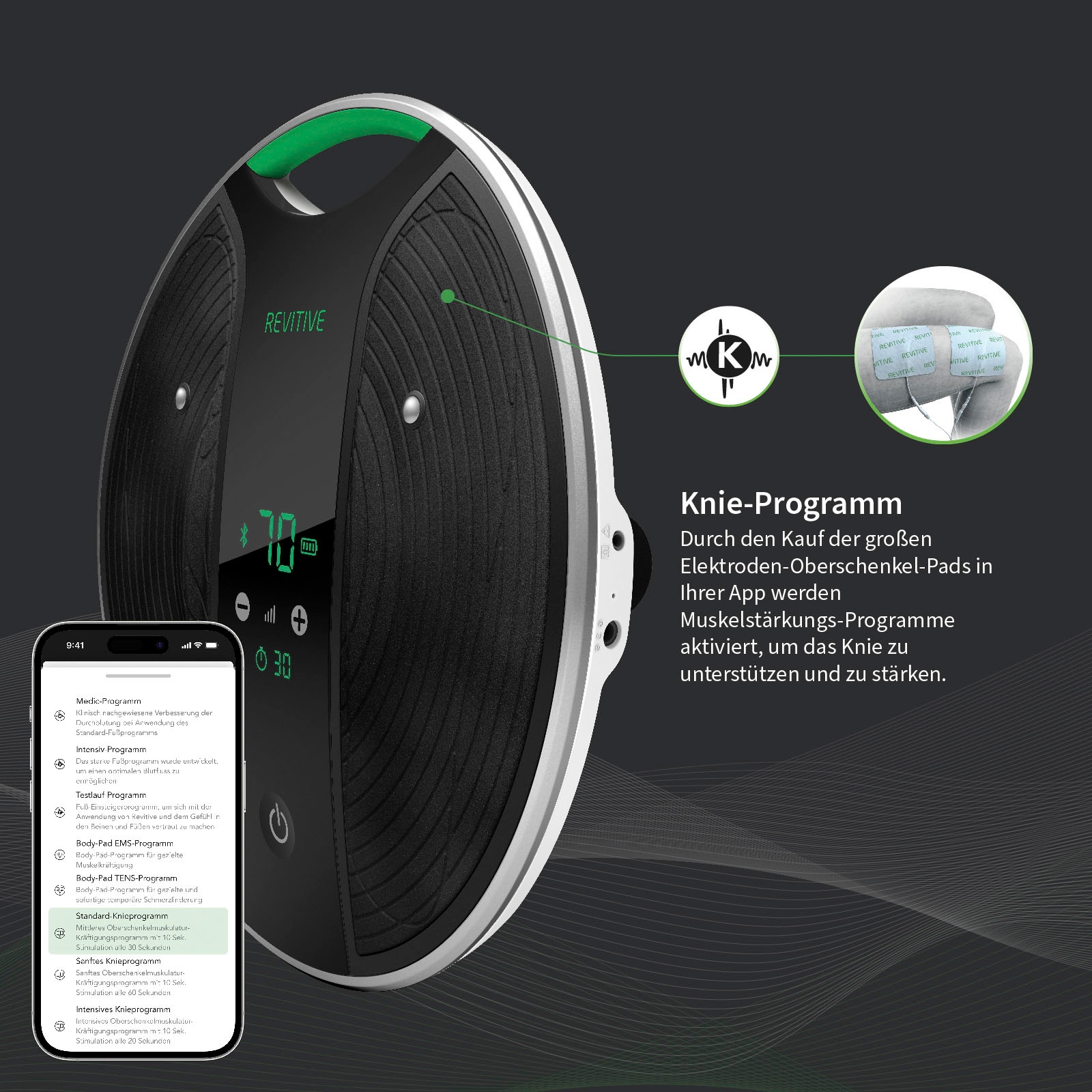 REVITIVE EMS-Fussmassage-Gerät »Medic Coach Durchblutungs-Stimulator« Effektive Knieschmerztherapie und bessere Durchblutung