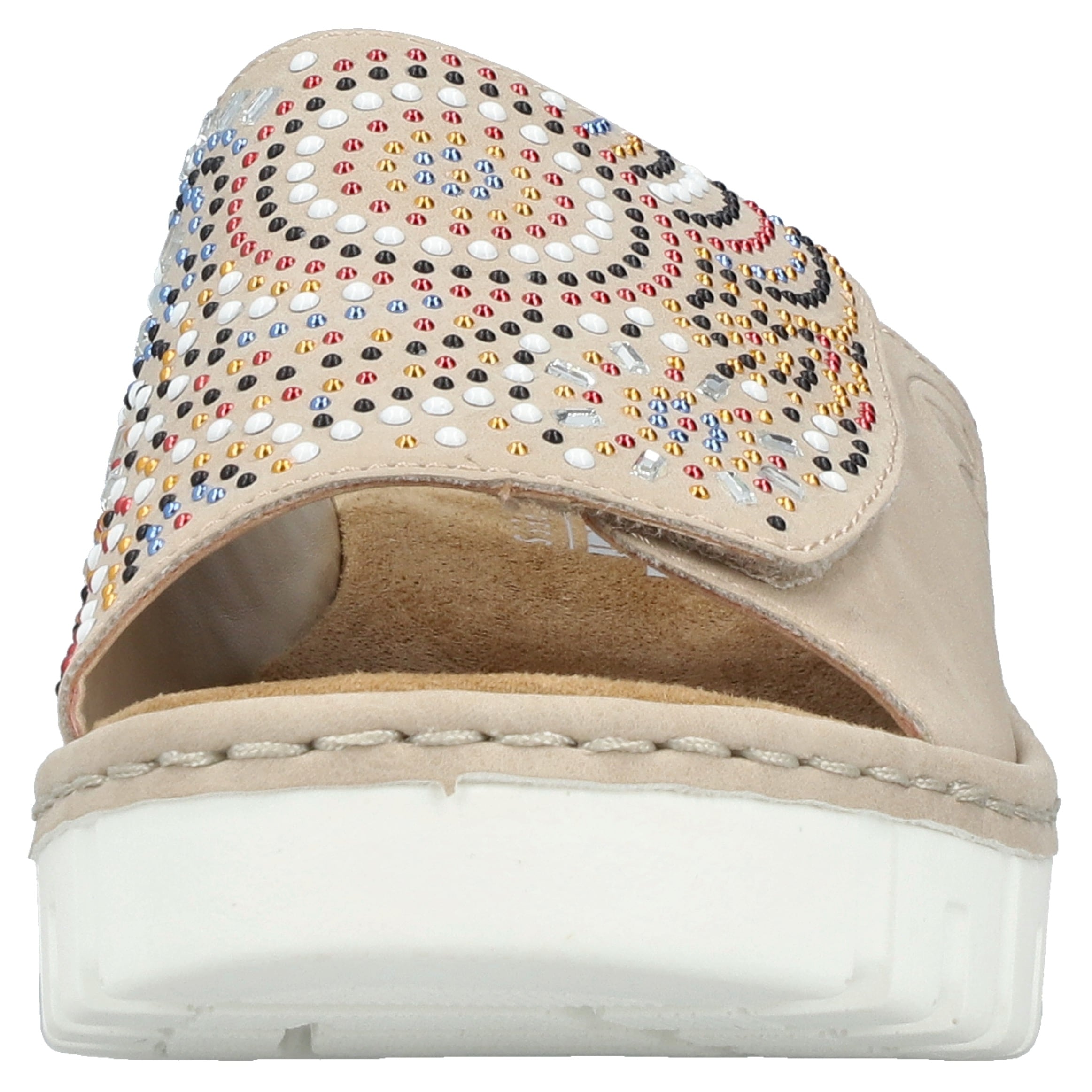 Rieker Pantolette  Sommerschuh, Strandschuh, Hausschuh mit regulierbarem Klettverschluss