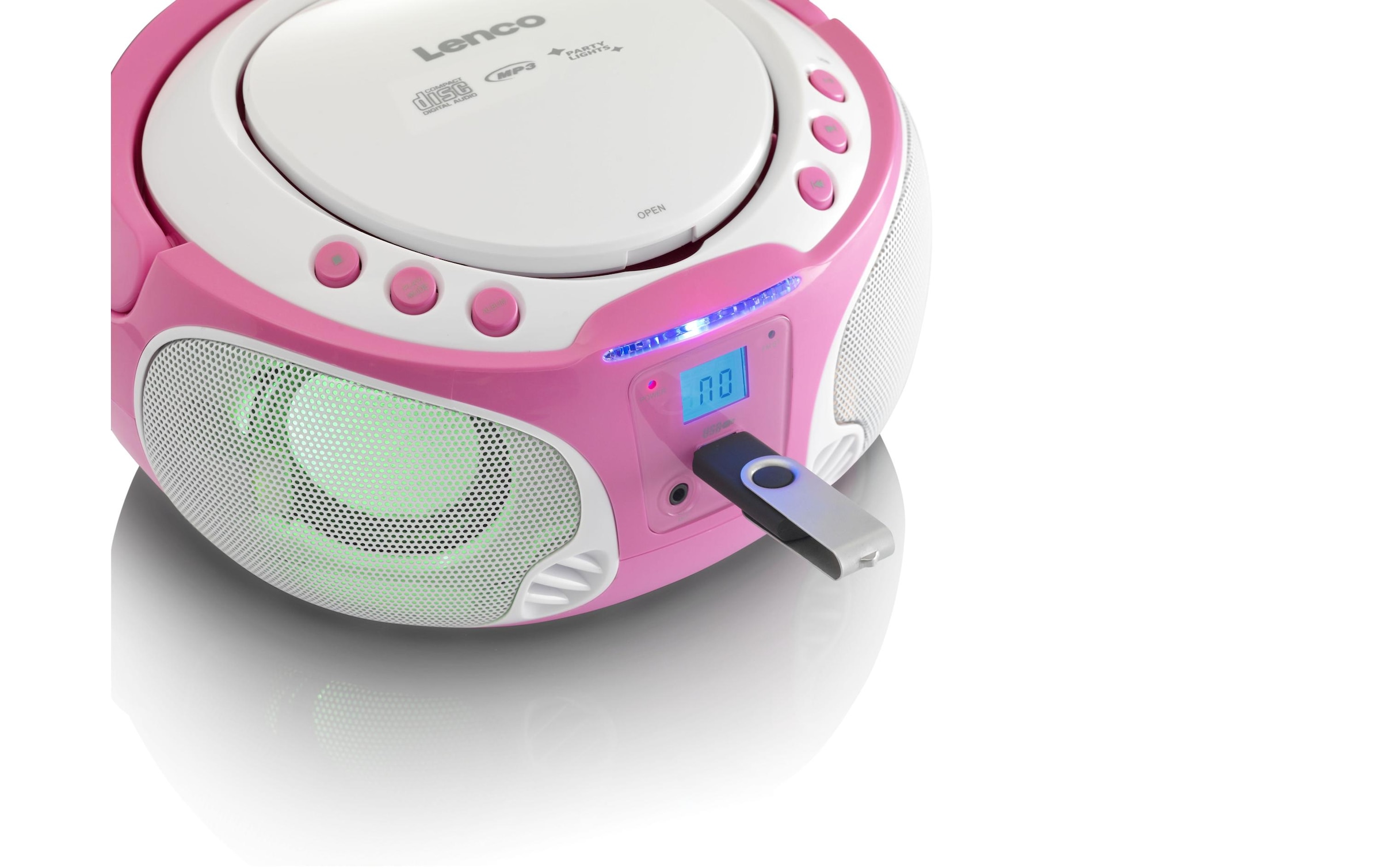 Lenco Radio »Portable Radio/CD-Player SCD-650 Pink«, (CD FM-Tuner)