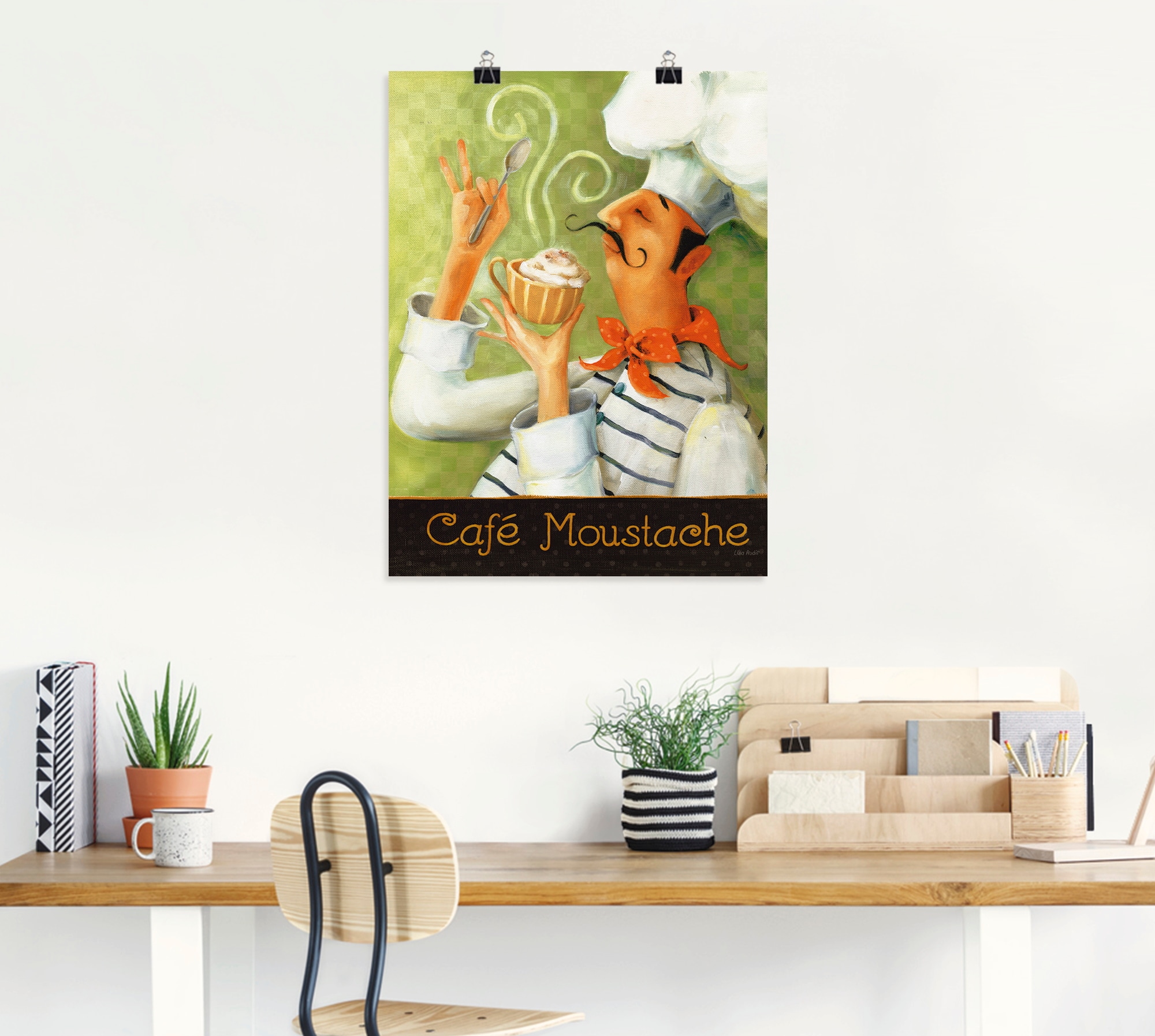 Artland Poster »Cafe Moustache II«, Getränke, (1 St.), als Leinwandbild, Wandaufkleber oder Poster in versch. Grössen