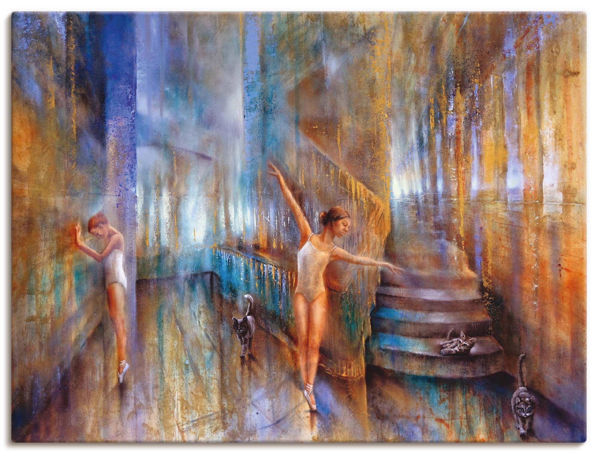 Image of Artland Leinwandbild "Katzen" Katzen 1 Stk. tlg. auf Holzrahmen gespannt