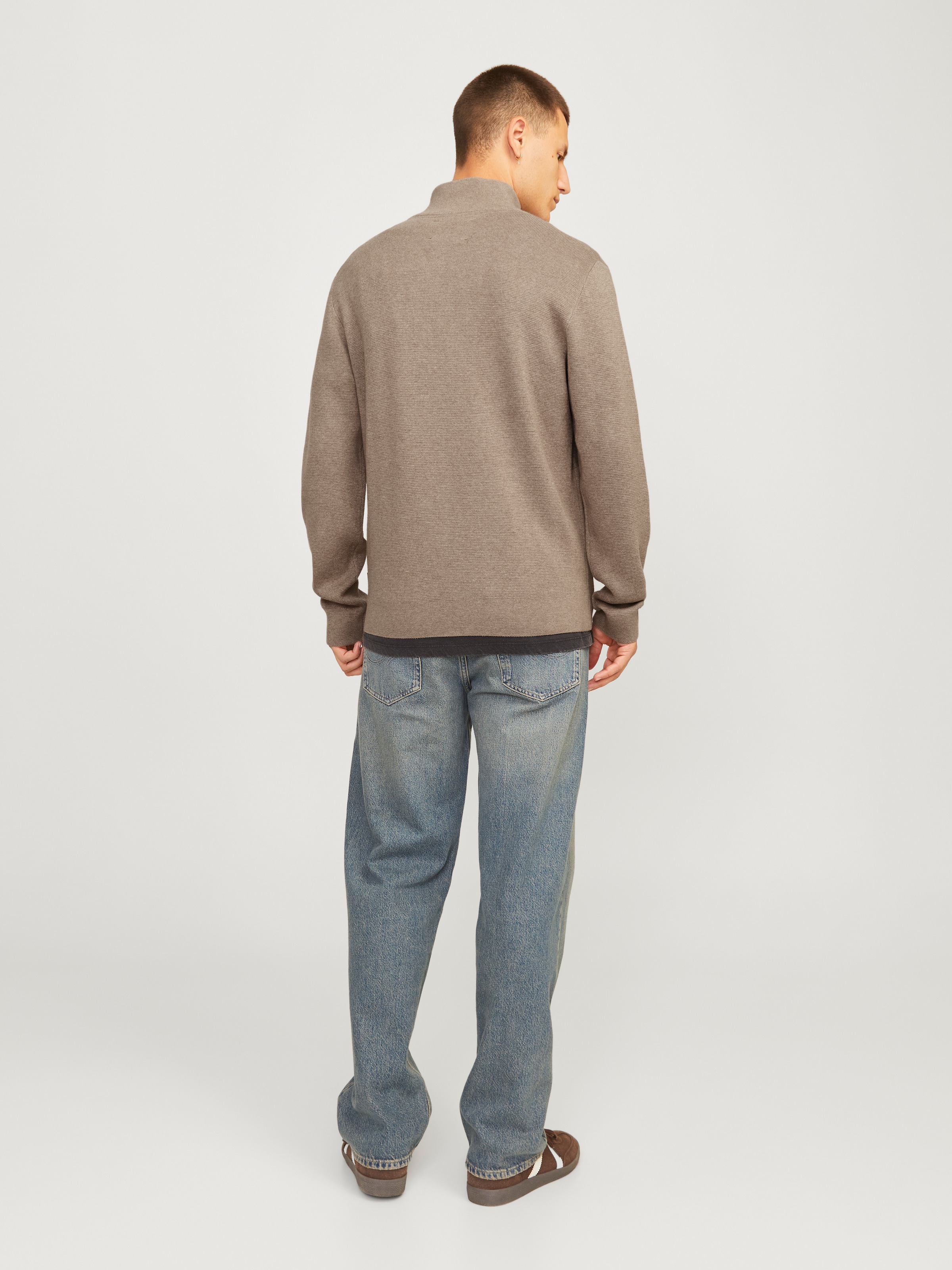 Jack & Jones Troyer »JPRBLAMILANO STITCH KNIT HALF ZIP SN« mit kurzem Reissverschluss