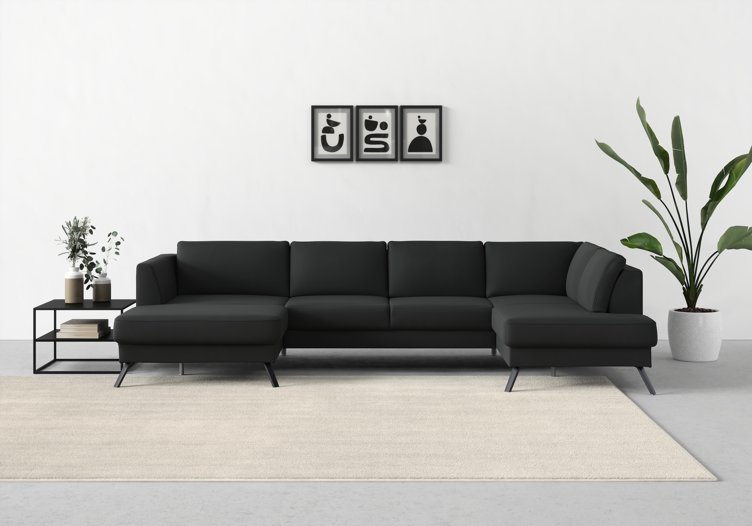 sit&more Paysage de salon »Lindholm U-Form« mit Sitztiefenverstellung und Federkern