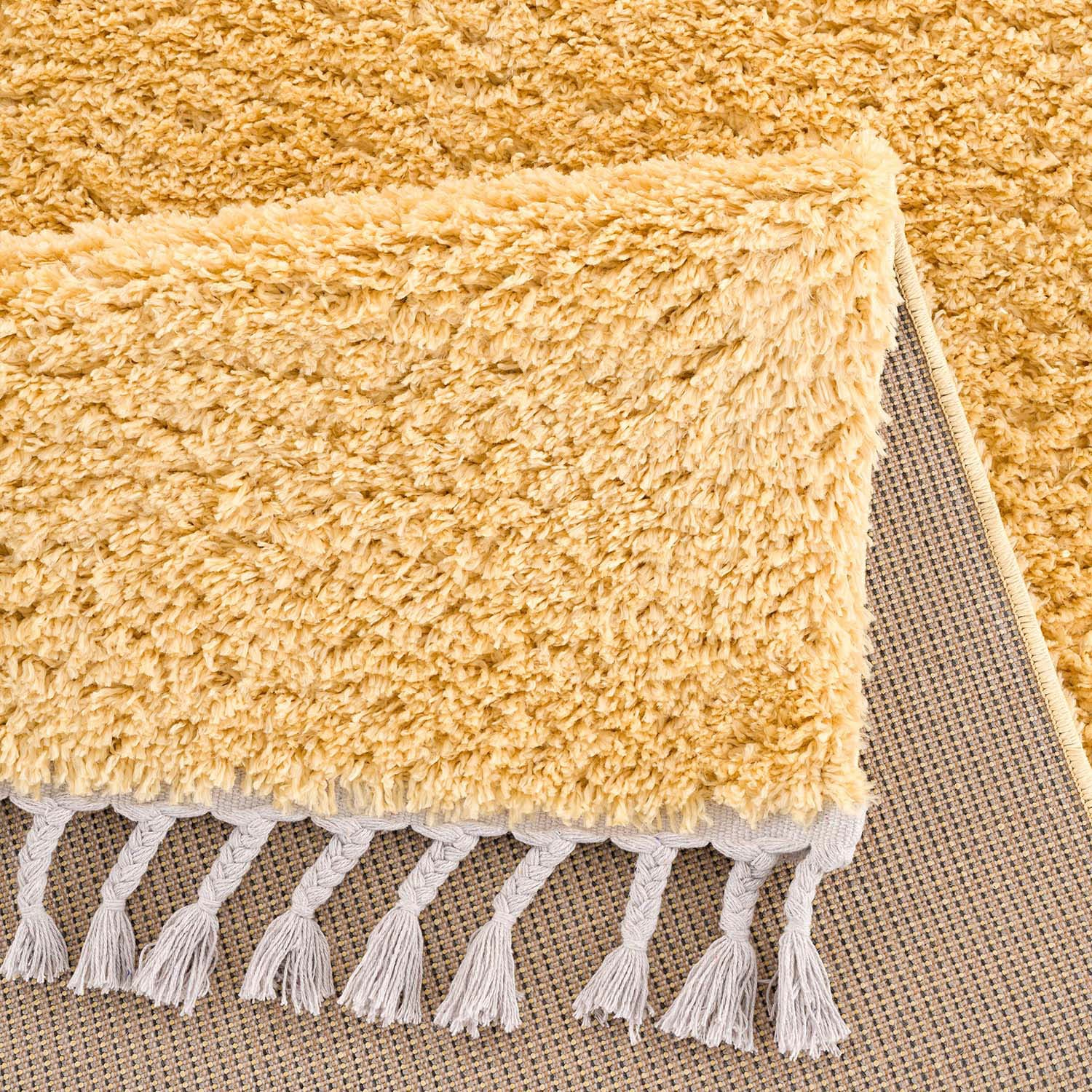 Carpet City Hochflor-Teppich »Pulpy 100«, rechteckig, 30 mm Höhe, Läufer, weich, mit Fransen, uni, viele Grössen, Wohnzimmer, Schafzimmer