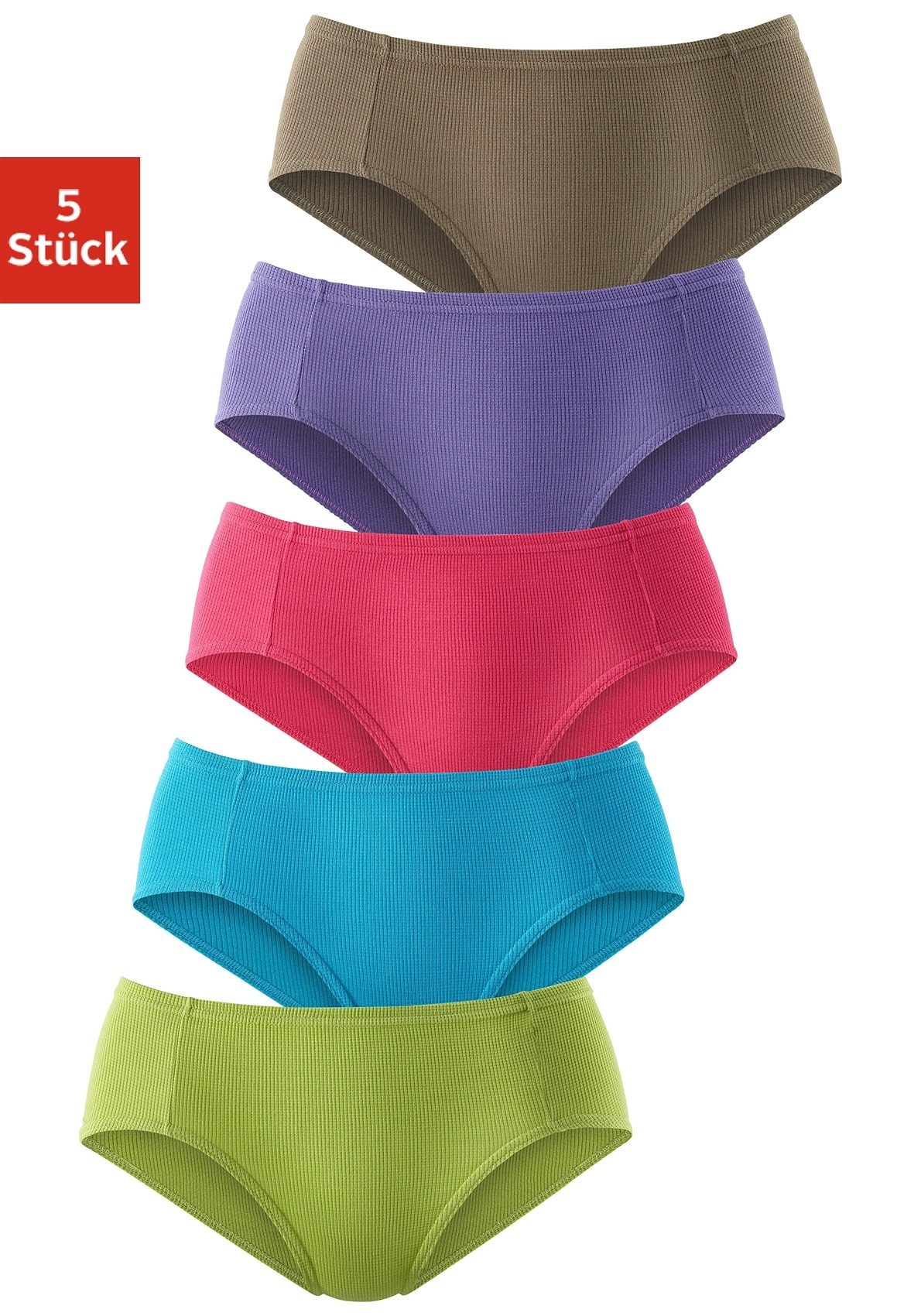 Image of petite fleur by Lascana Jazz-Pants Slips 5er-Pack, aus weicher Pikee-Qualität