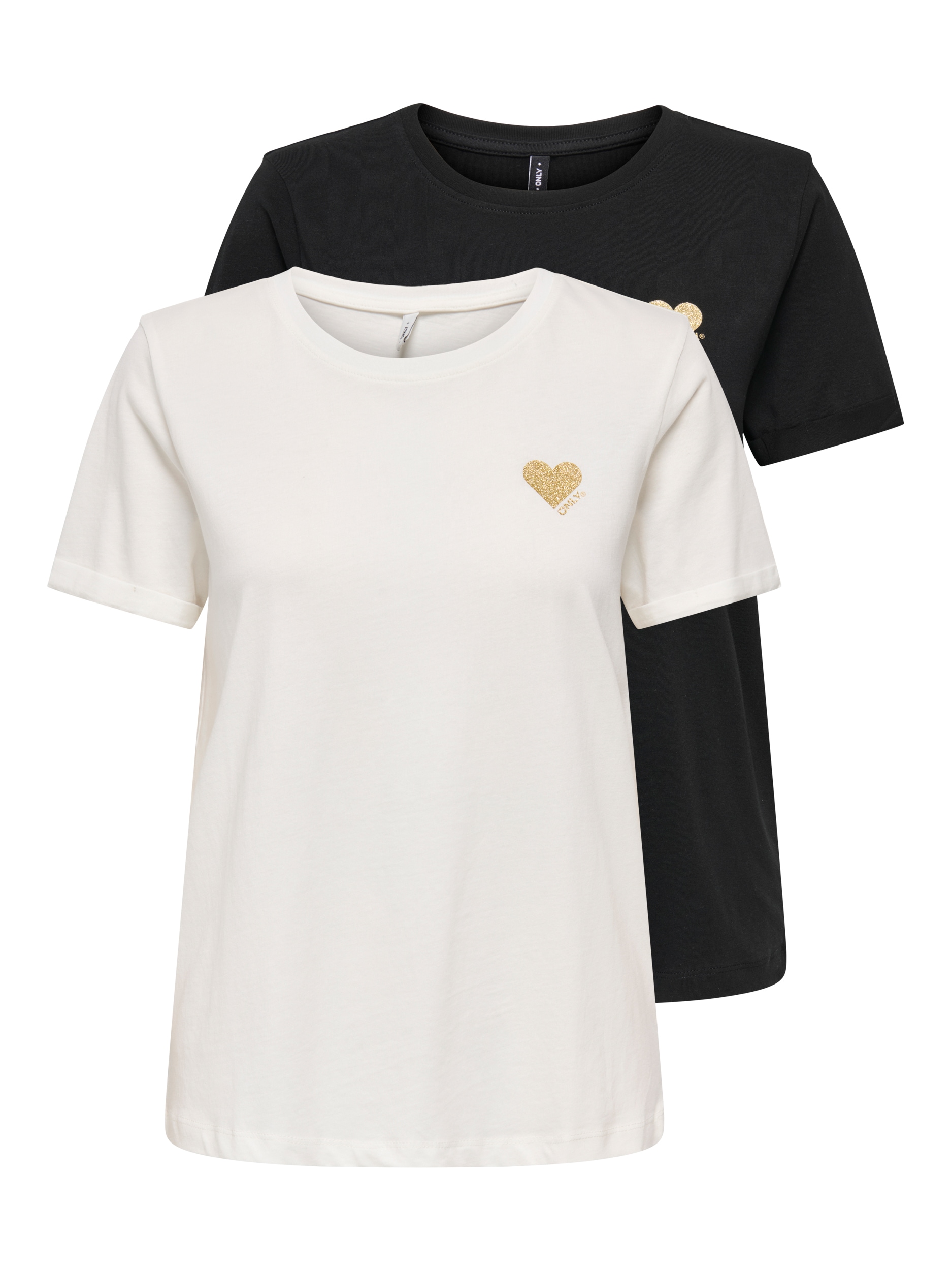 ONLY Kurzarmshirt »ONLKITA LIFE S/S TOP 2 PACK CS JRS«, (Packung, 2er-Pack)