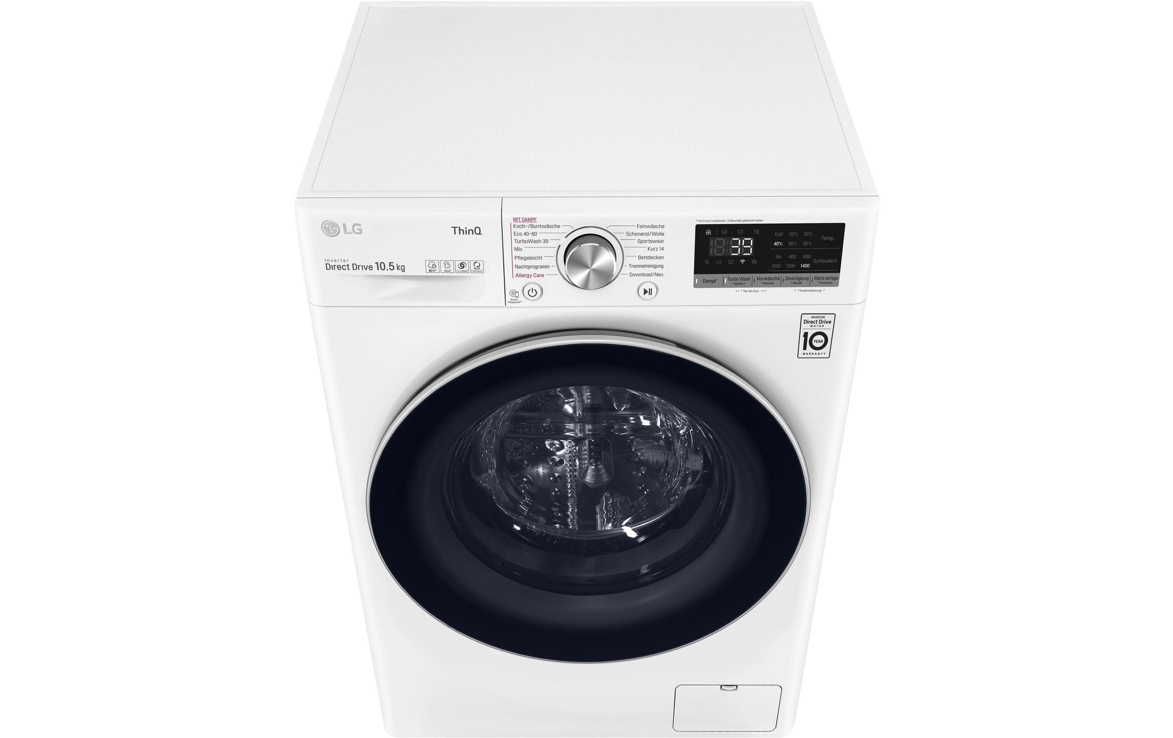 LG Waschmaschine »F4WV710P1E, Links«, 10,5 kg, 1400 U/min
