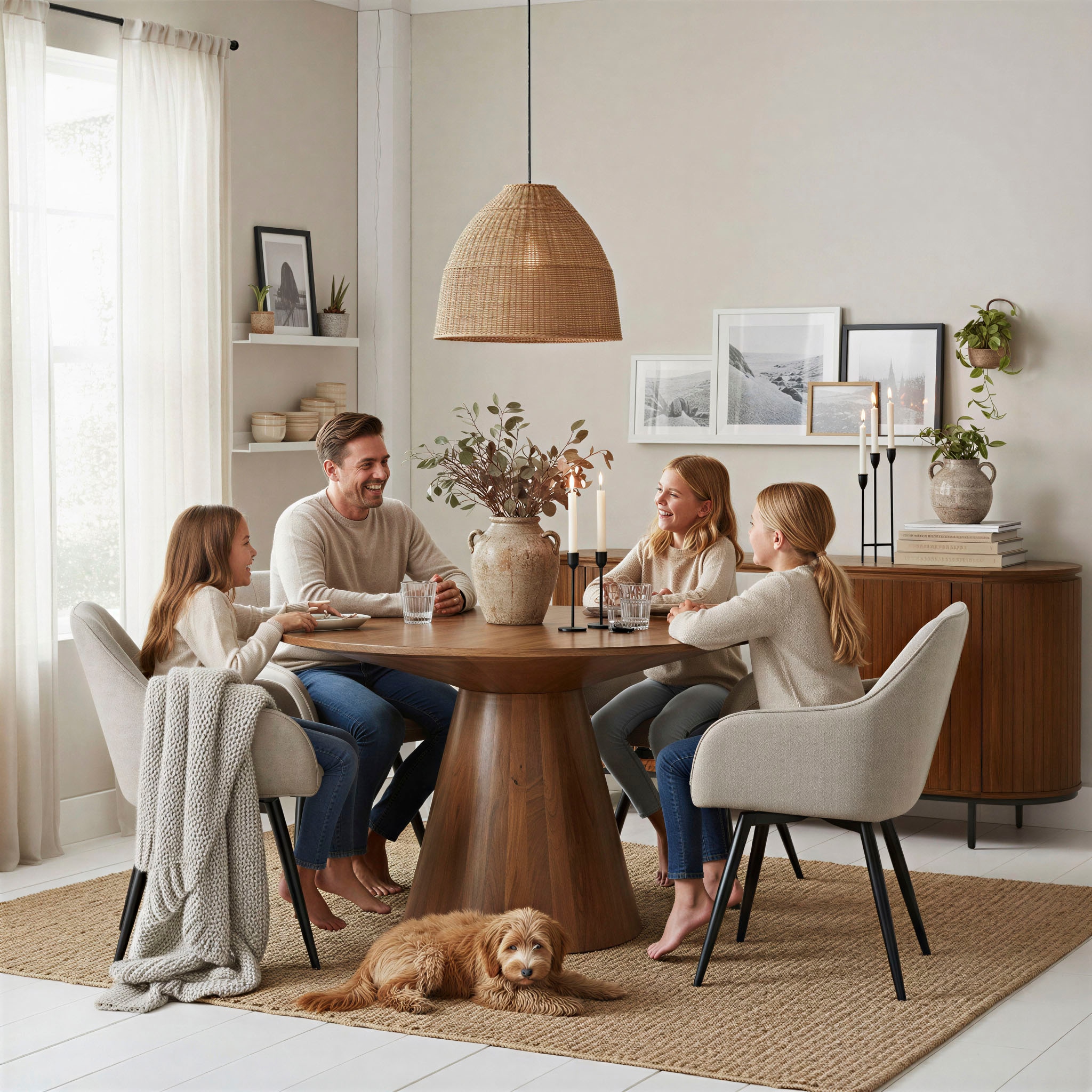 SIT Sideboard »Newcastle aus massivem Mangoholz mit Lamellenfront & 4 Türen« 1 Stk. tlg. 4 Türen, 8 Fächer & zarte Lamellenfront aus Mangoholz