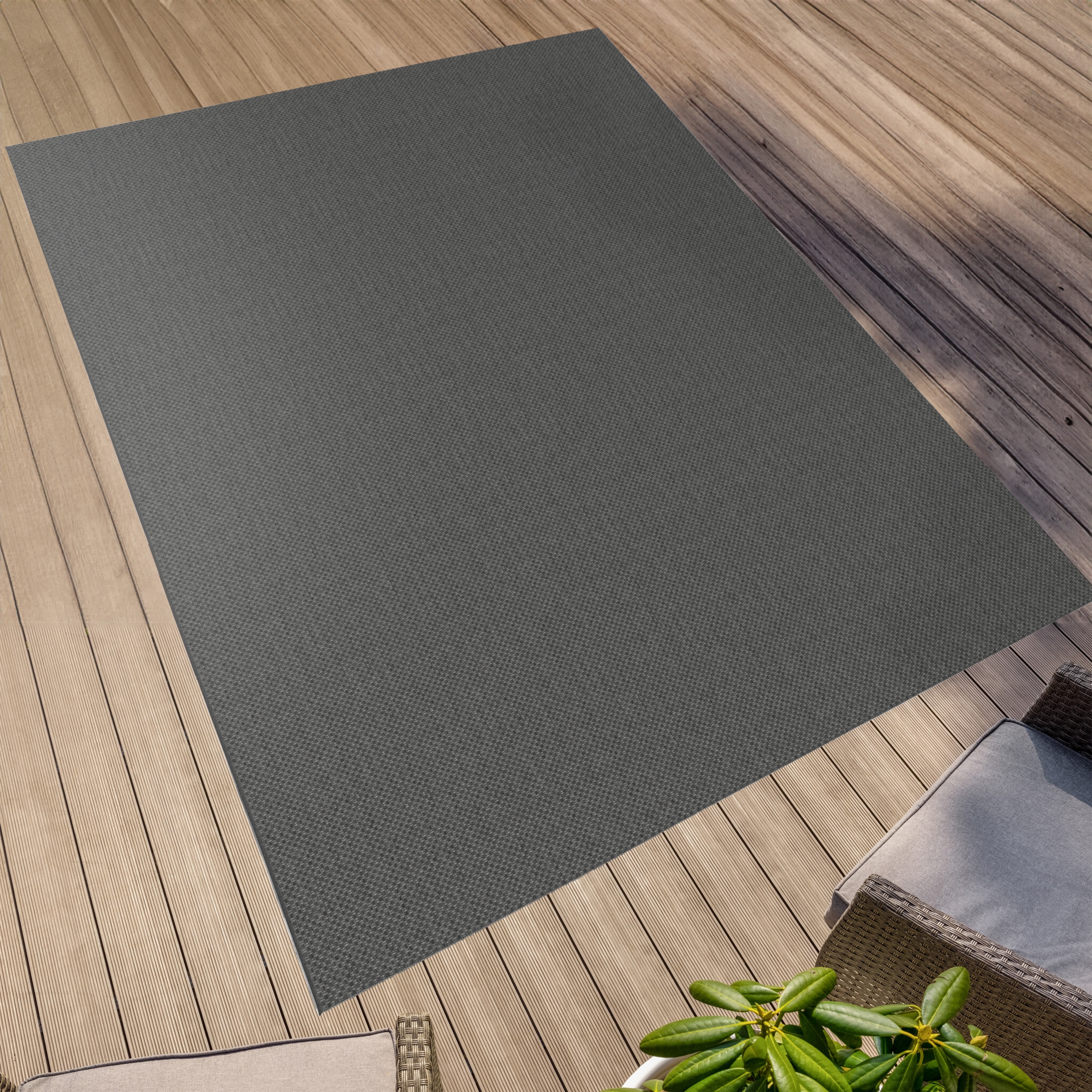 Image of Primaflor-Ideen in Textil Teppich "Outdoorteppich ELDORADO Nero" rechteckig 4 mm Höhe Flachgewebe, meliert, In- und Outdoor geeignet, wasserfest