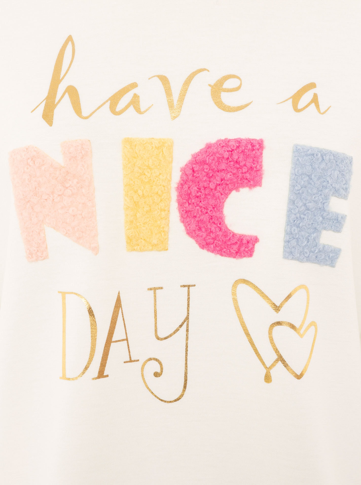 Zwillingsherz Hoodie »"Nice Day"«, capuche, manches longues, poignets élastiques, grand imprimé néon,
