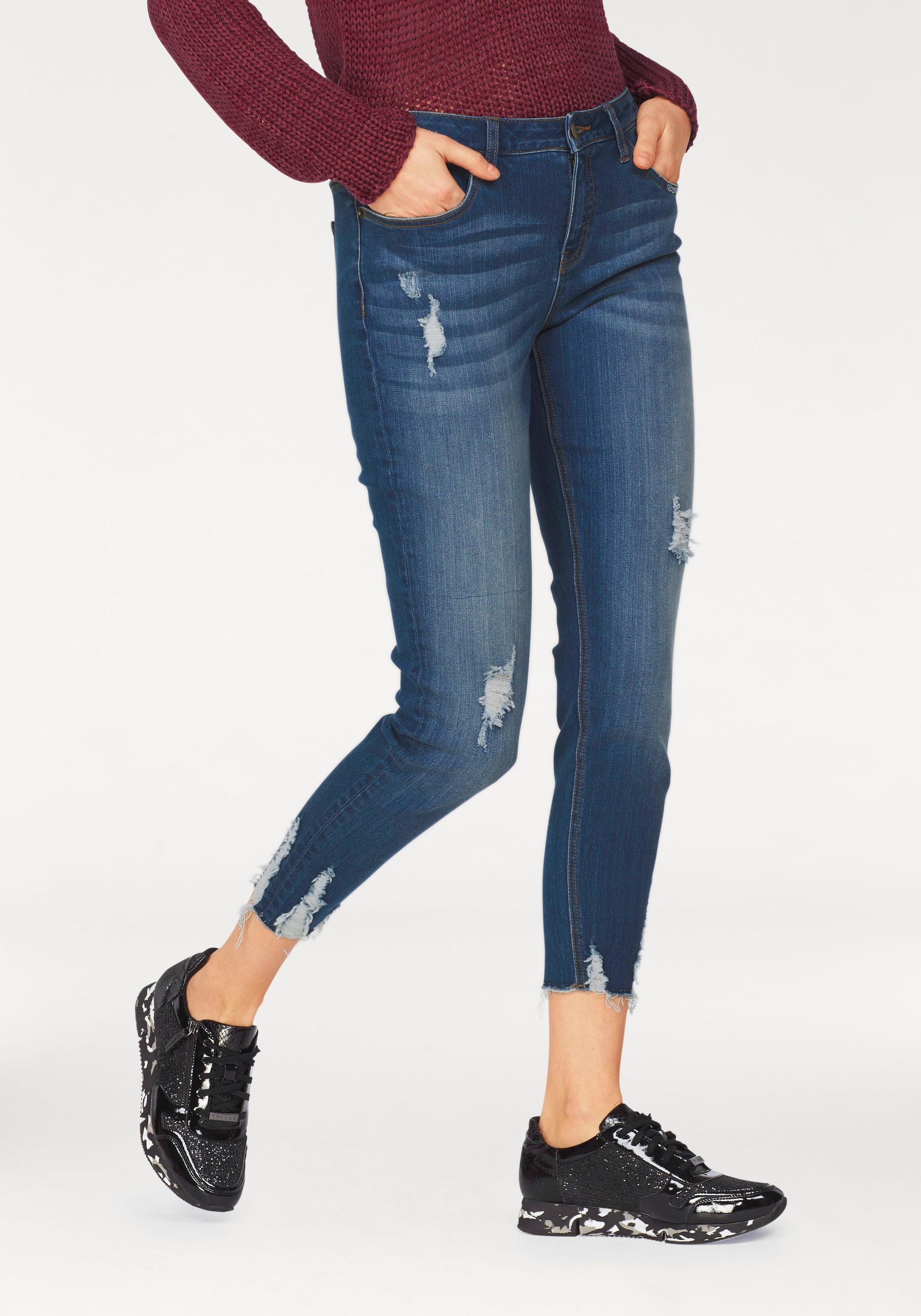 Aniston versandkostenfrei auf Skinny-fit-Jeans, mit CASUAL Destroyed-Effekt