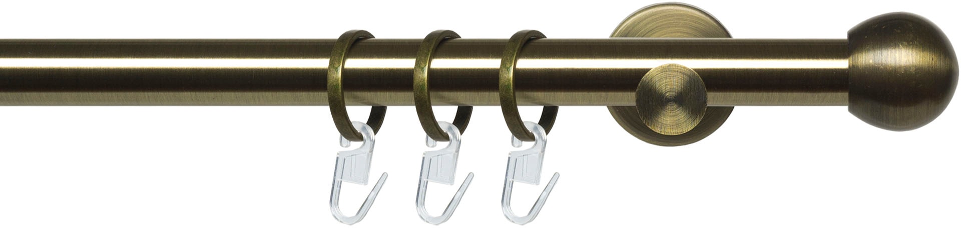 Image of Liedeco Gardinenstange "Stilgarnitur 20 mm Blues Kugel" Ø 20 mm 1 läufig-läufig Fixmass Gardinenstange Komplett