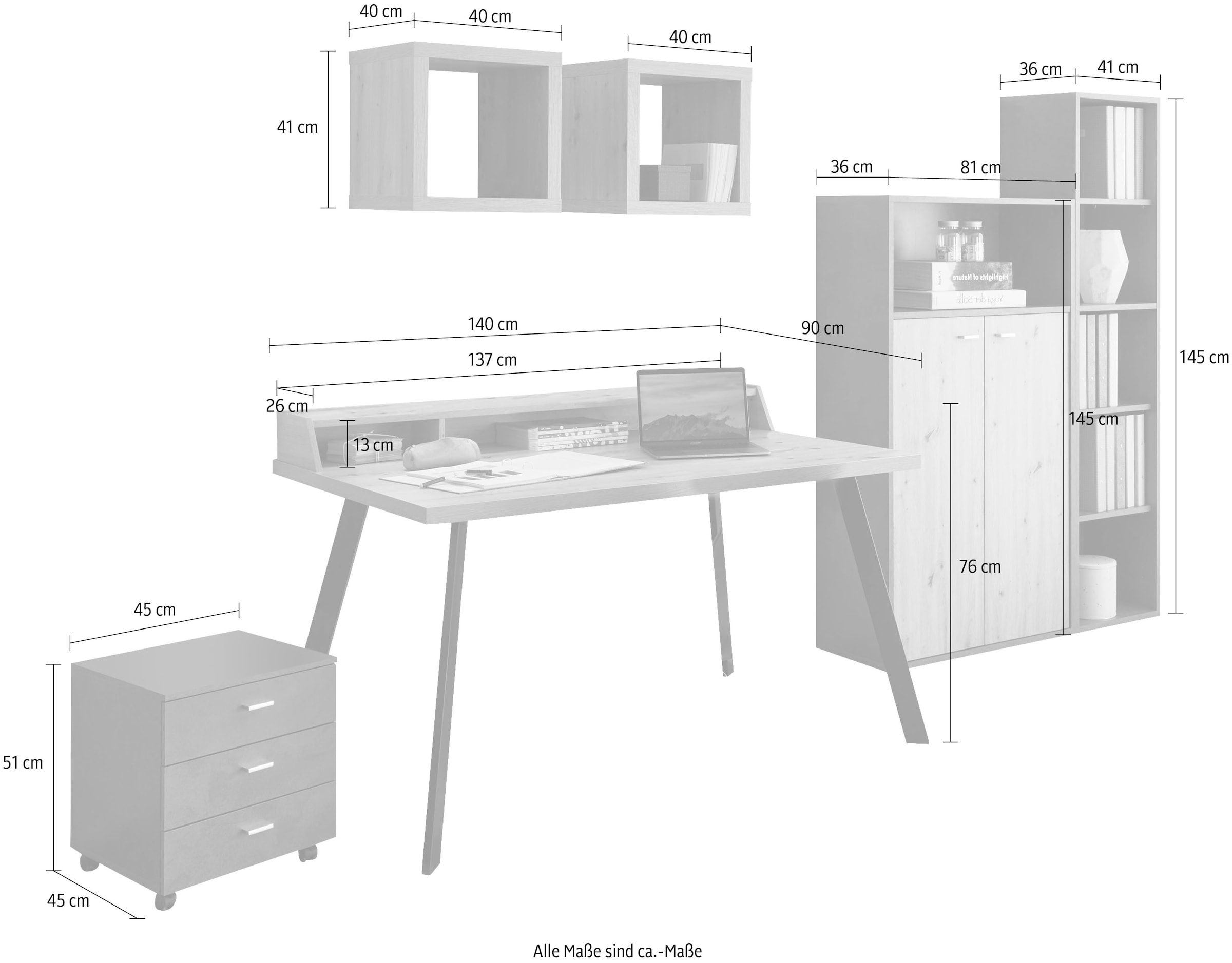 Mäusbacher Büro-Set »Big System kaufen jetzt St.) Office«, (7