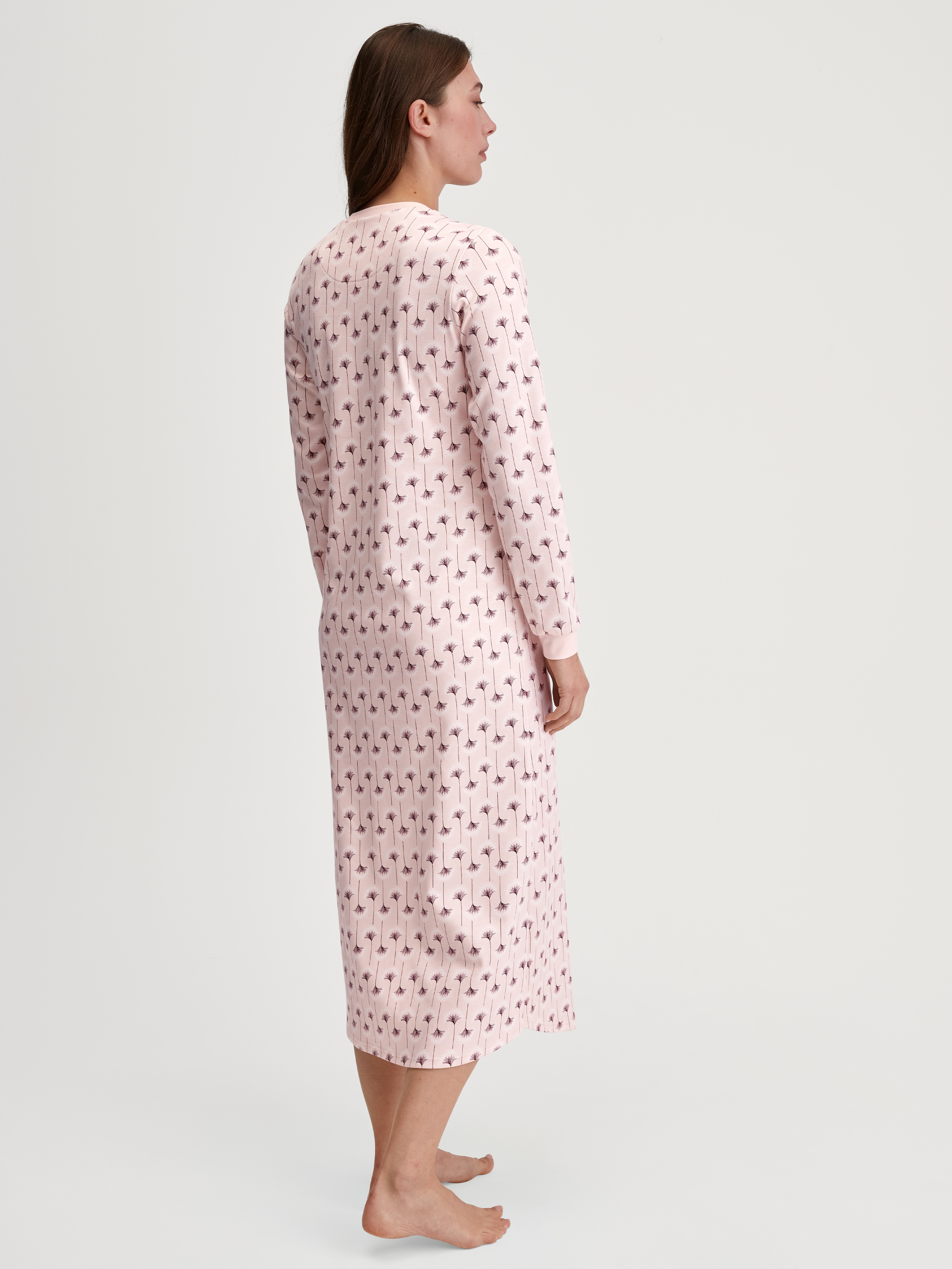 CALIDA Chemise de nuit »Midnight Flowers« Sans poches Knopfleiste, Heavy Interlock, Pure Cotton, wärmend, bequem