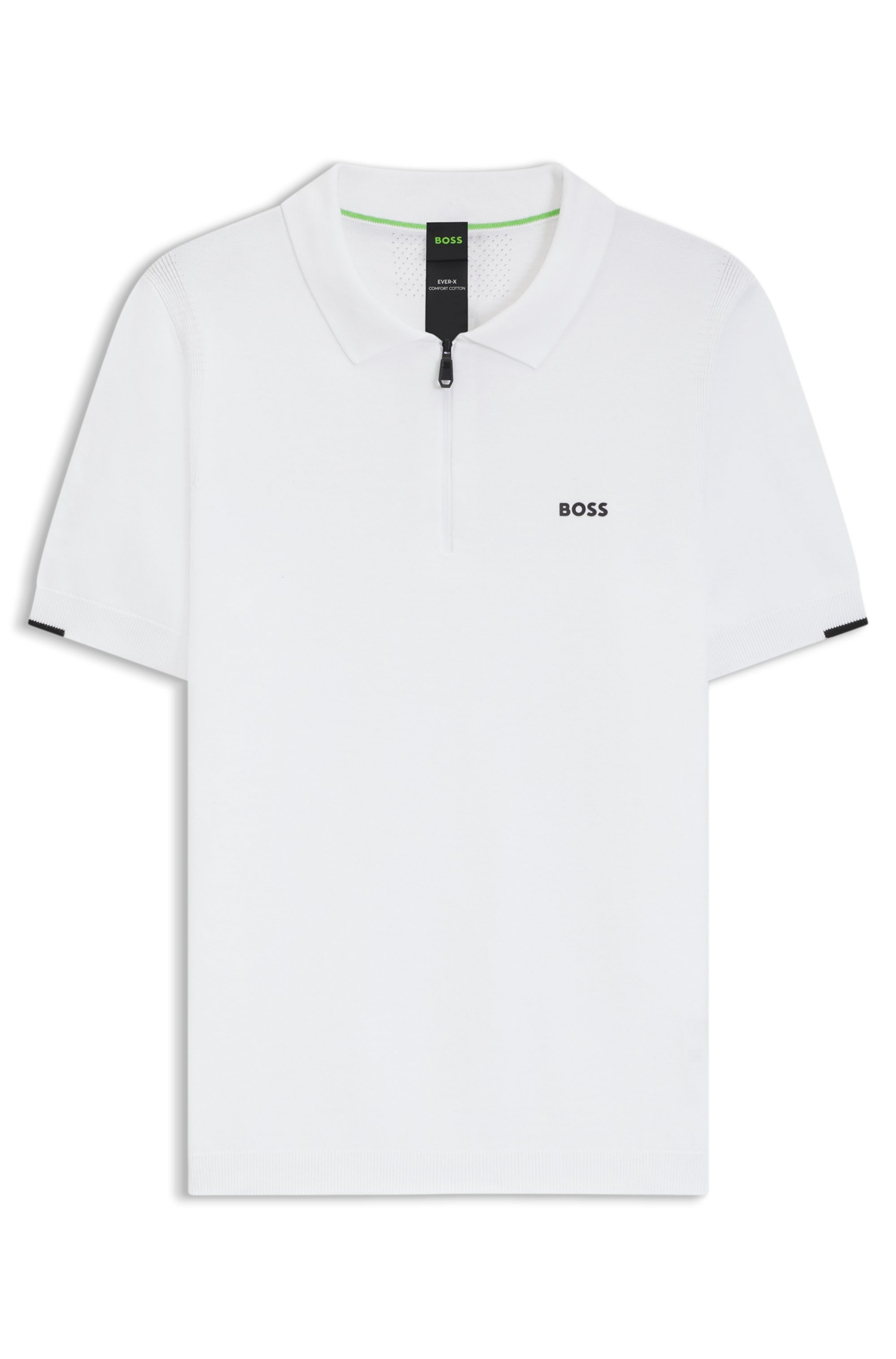 BOSS GREEN Kurzarmpullover »K Ever-X PS« mit Perforierungen zur Belüftung