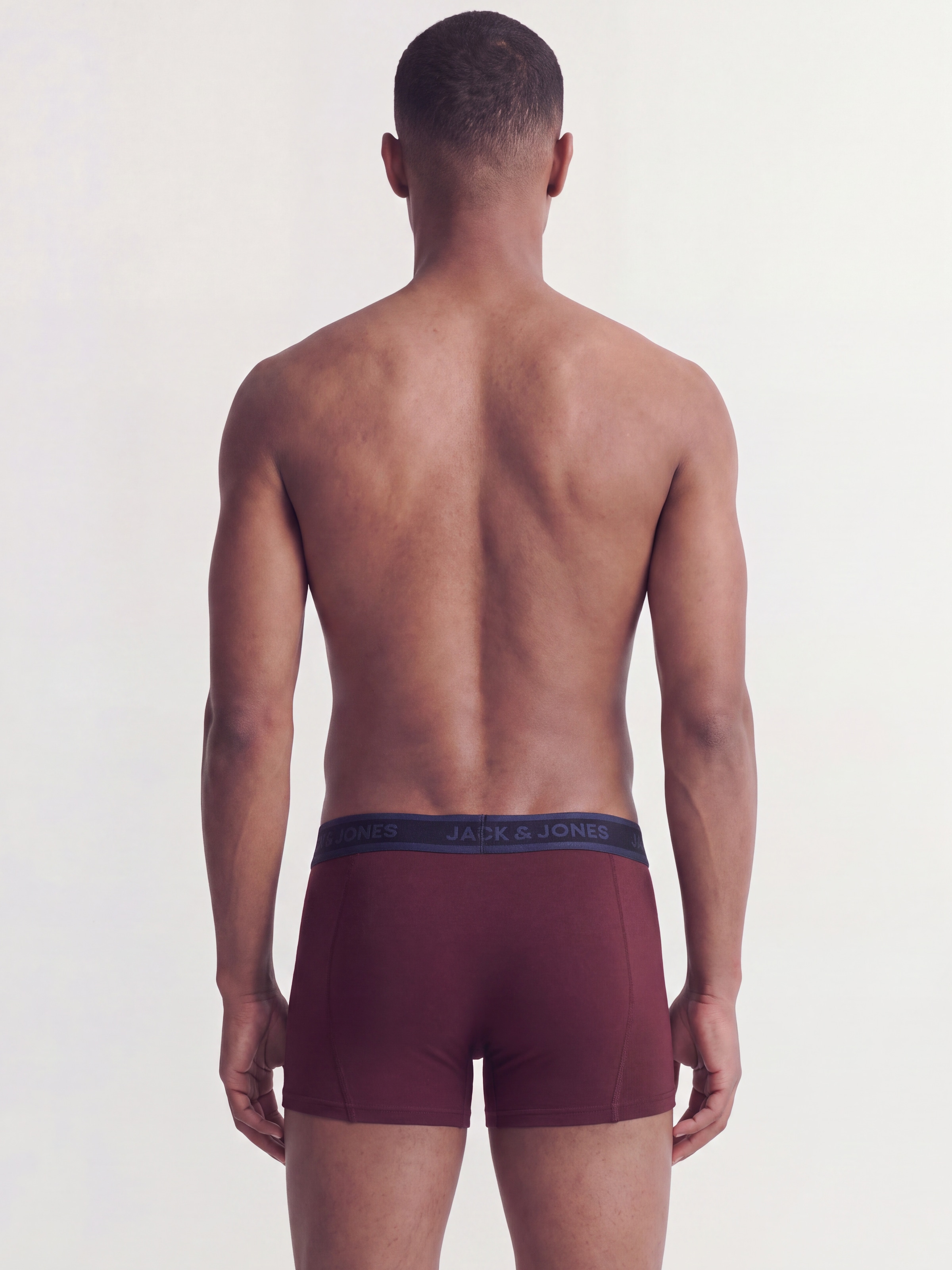 Jack & Jones Tronc »JACMAGNUS SOLID TRUNKS 5 PACK STYD« Paquet, 5 cuis Baumwollmischung, Logobund