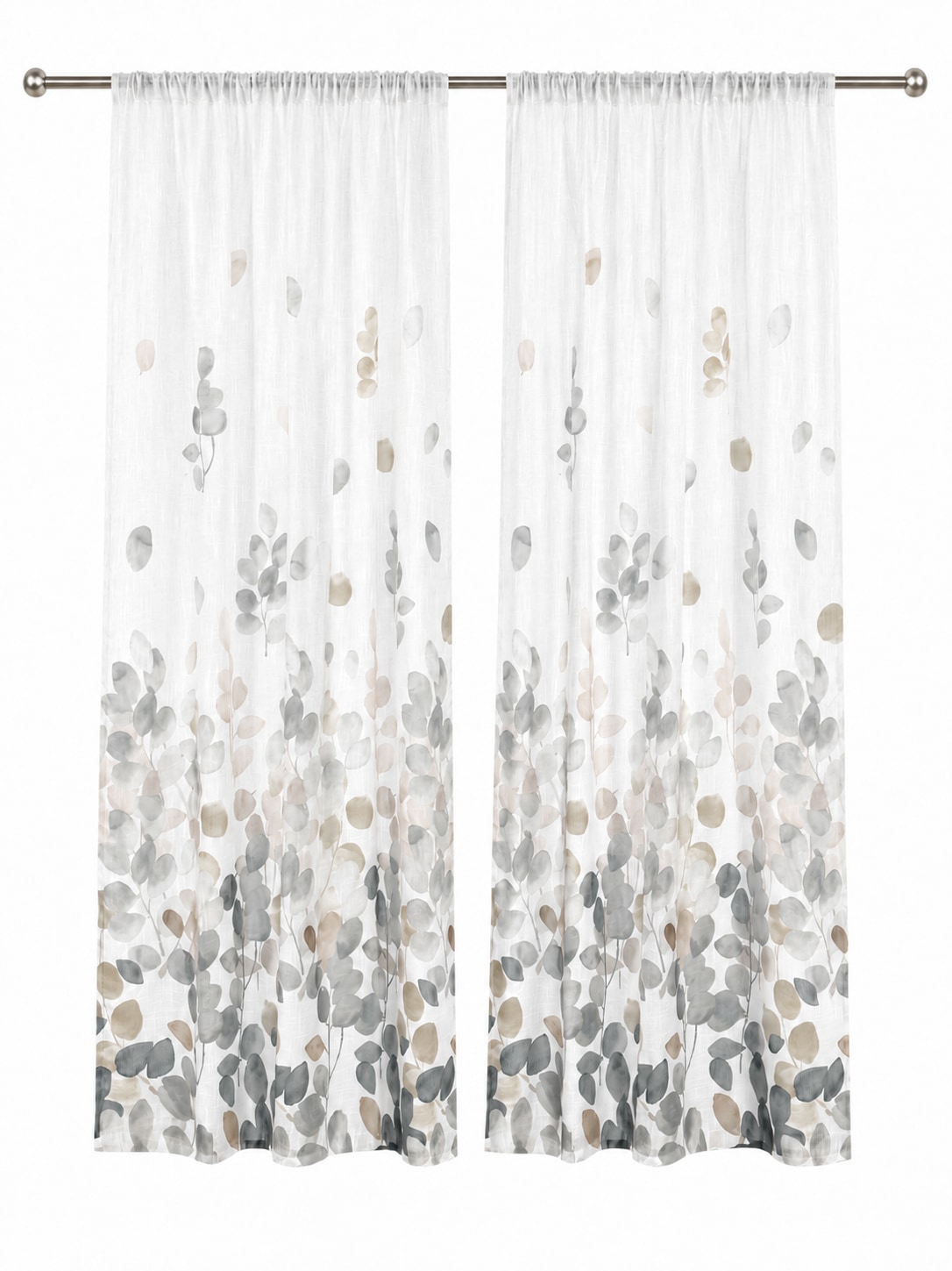 GOODproduct Rideau »Reeffa« Bande multifonctionnelle 1 cuis tlg. imprimé feuilles doux, avec protection solaire