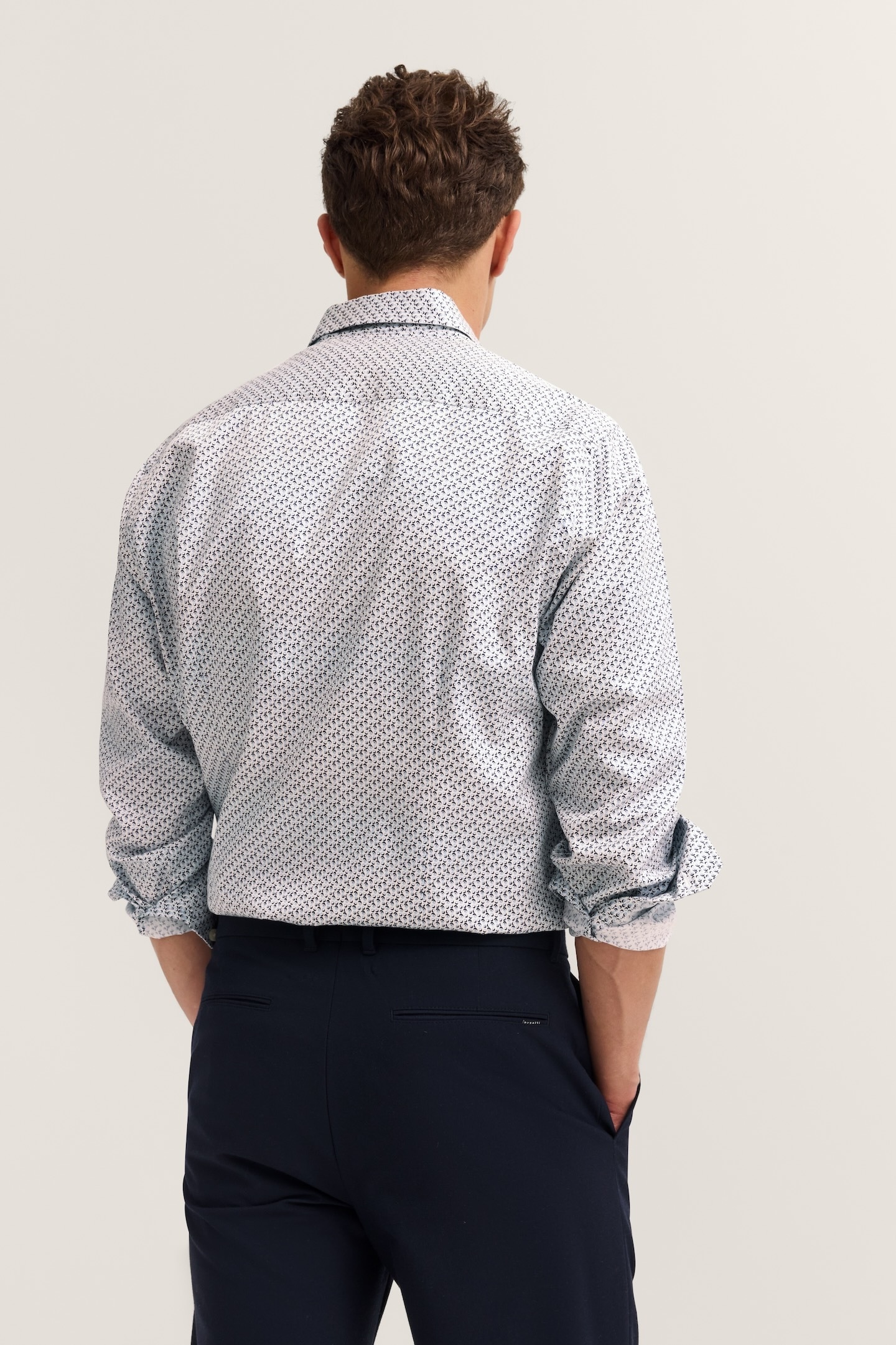 bugatti Langarmhemd »Easy Care« mit kleinem Print