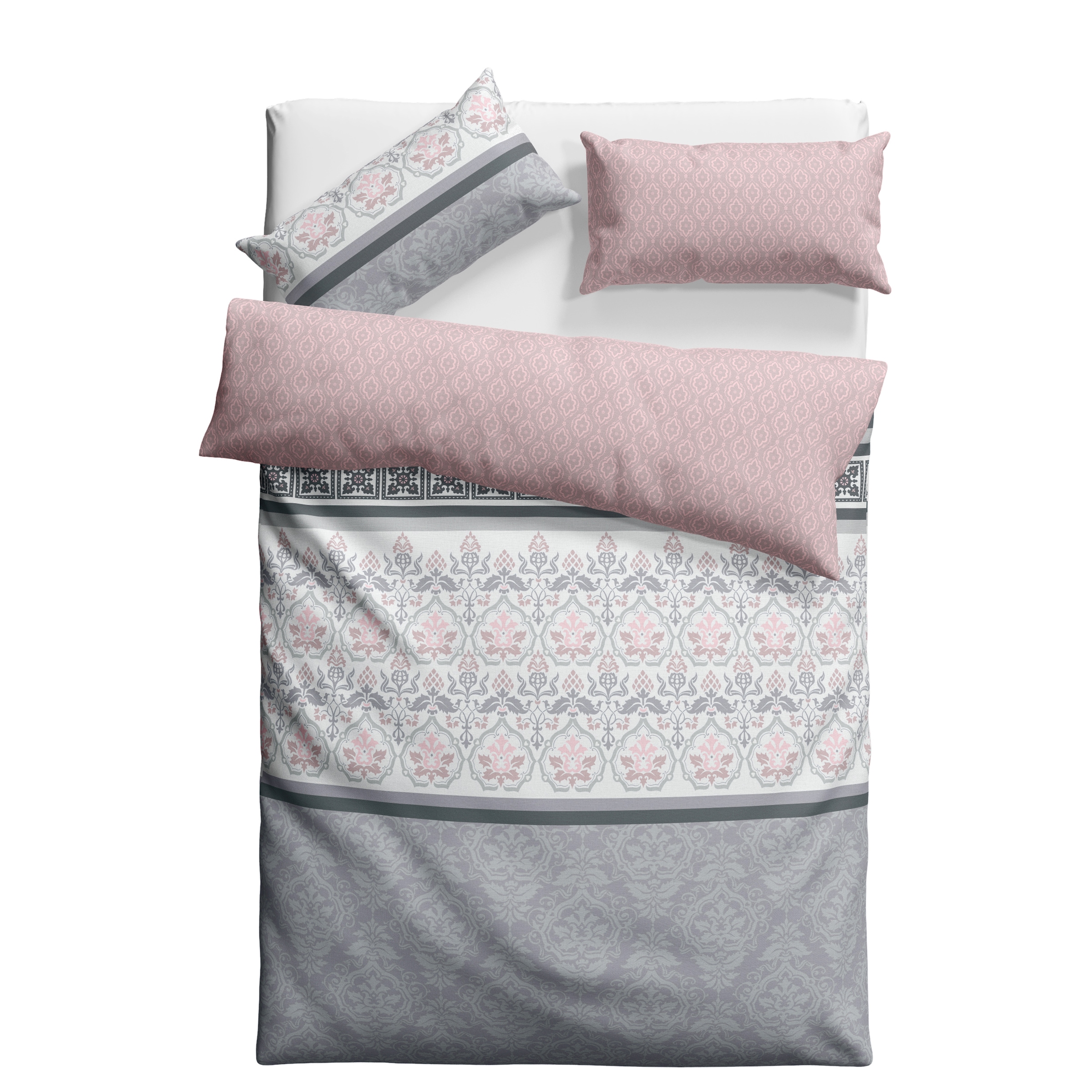 GOODproduct Linge de lit »Cremona« 2 romantische Bettwäsche in verschiedenen Qualitäten, ab Gr. 135x200 cm