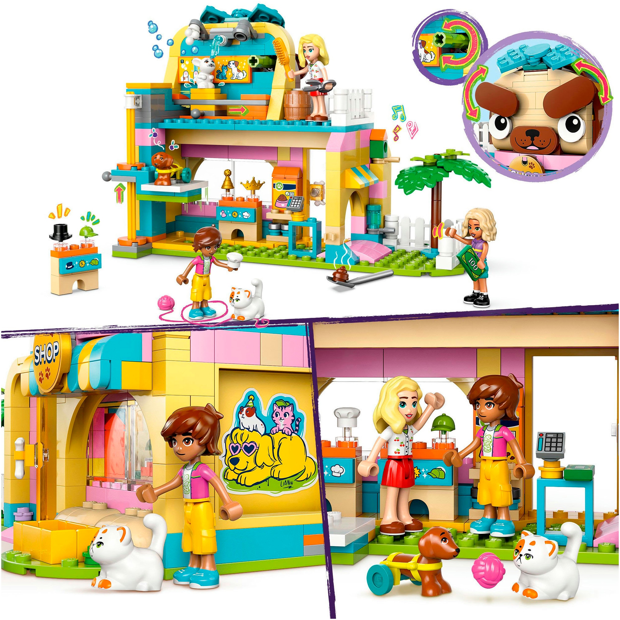 LEGO® Konstruktionsspielsteine »Geschäft für Haustierzubehör (42650), LEGO Friends« Made in Europe