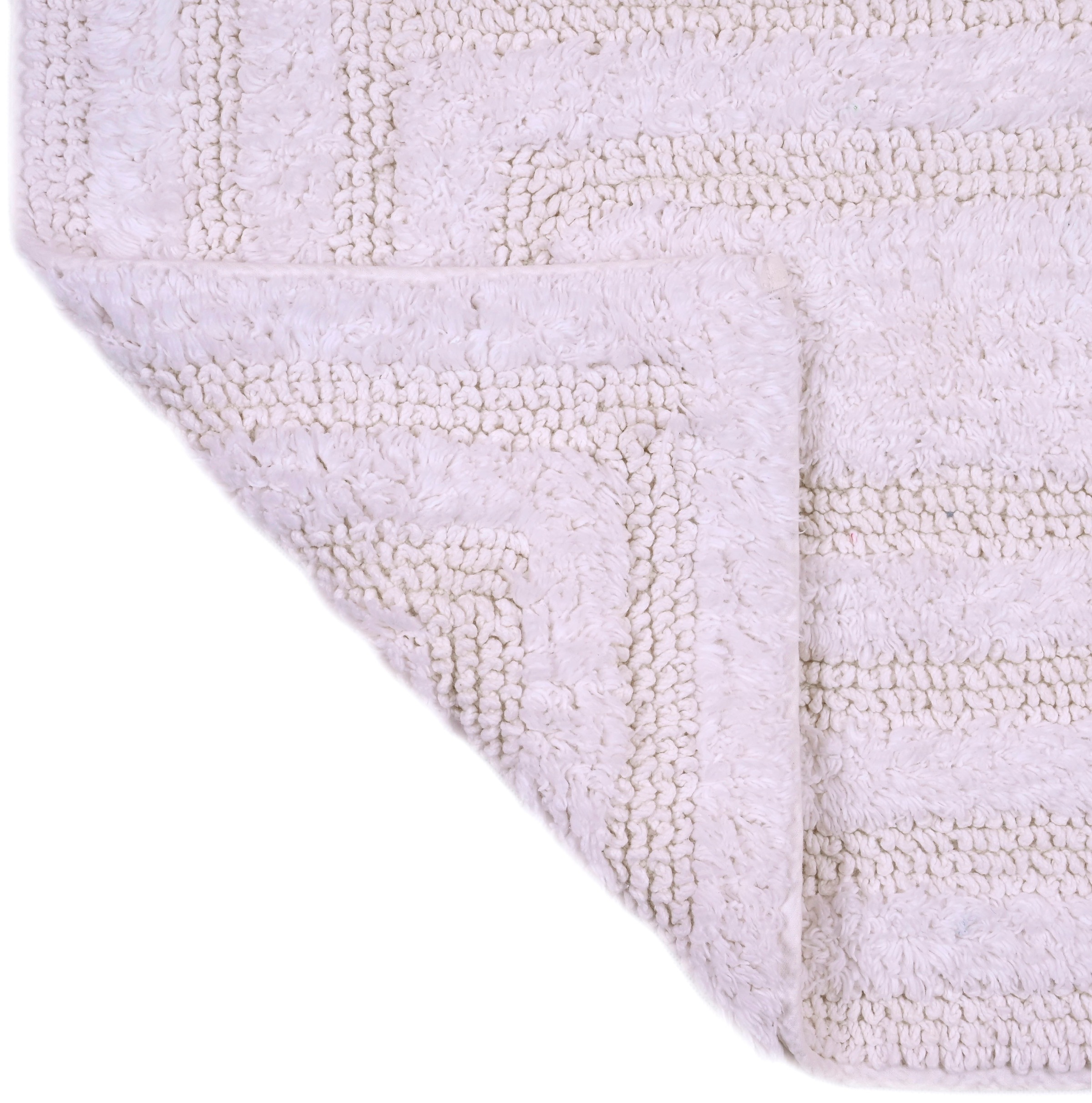 my home Badematte »Inga, Rahmen, Badvorleger, Badezimmer Teppich«, beidseitig nutzbar-fussbodenheizungsgeeignet-strapazierfähig, 100% Baumwolle, Hoch-Tief-Effekt, weich, trocknergeeignet