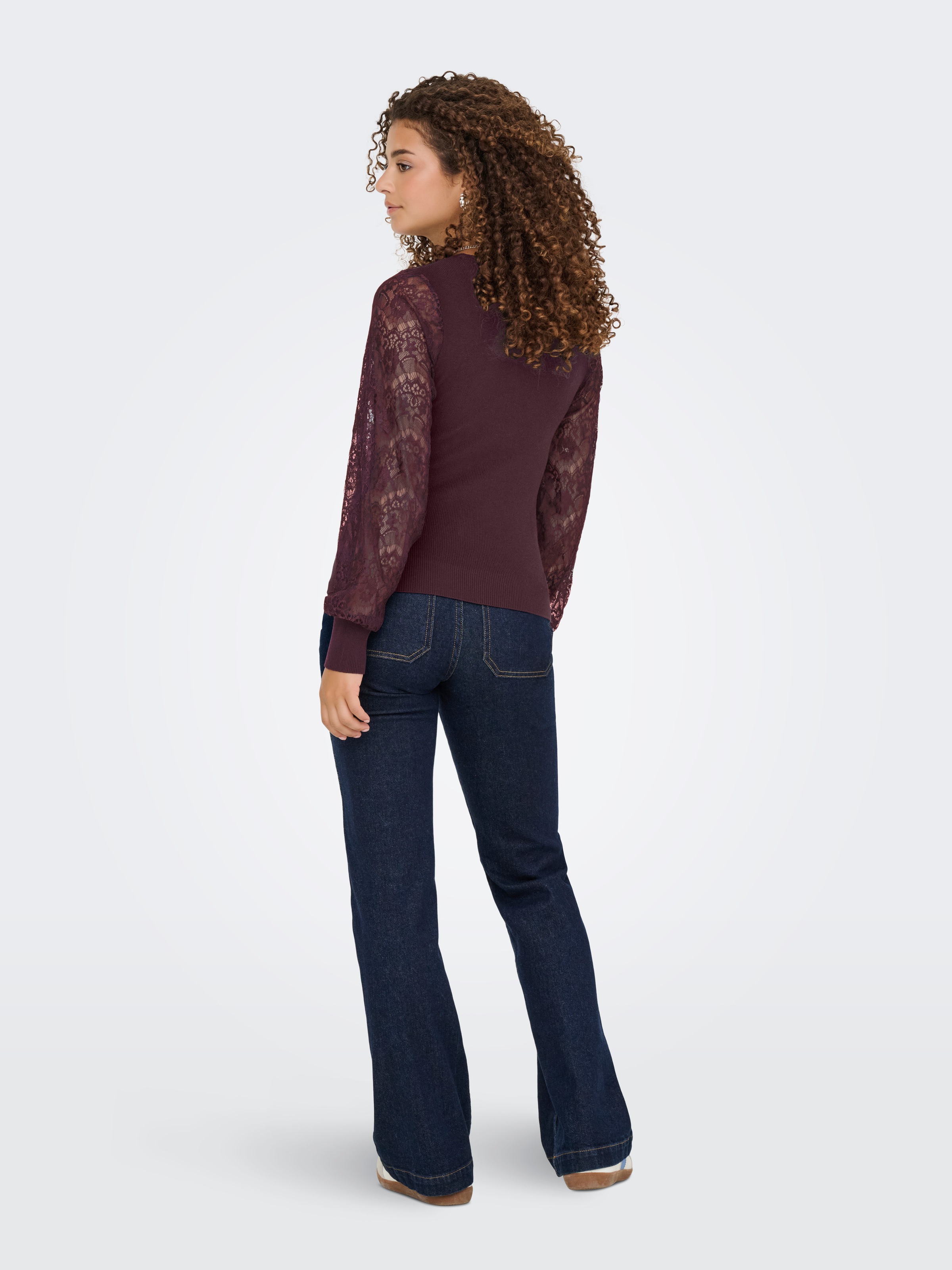 ONLY Rundhalspullover »ONLPERRY LIFE LS MIX O-NECK KNT«