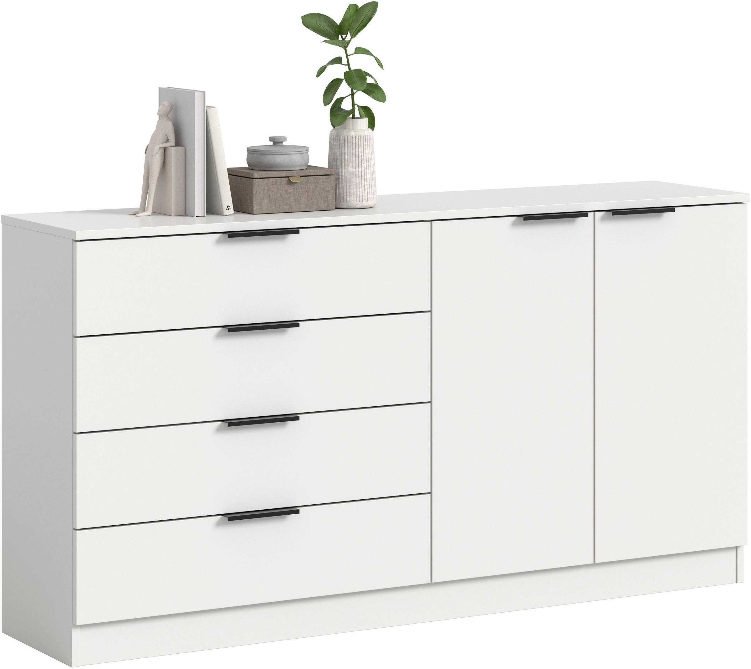 Image of Home affaire Sideboard "SKARDE, Breite 148 cm, 4 Schubkästen, 2 Türen, viel Stauraum" in verschiedenen Farben und Breiten erhältlich, individuell einsetzbar, Kommode, Anrichte, Schubkastenkommode, Schuhschrank, Schrank