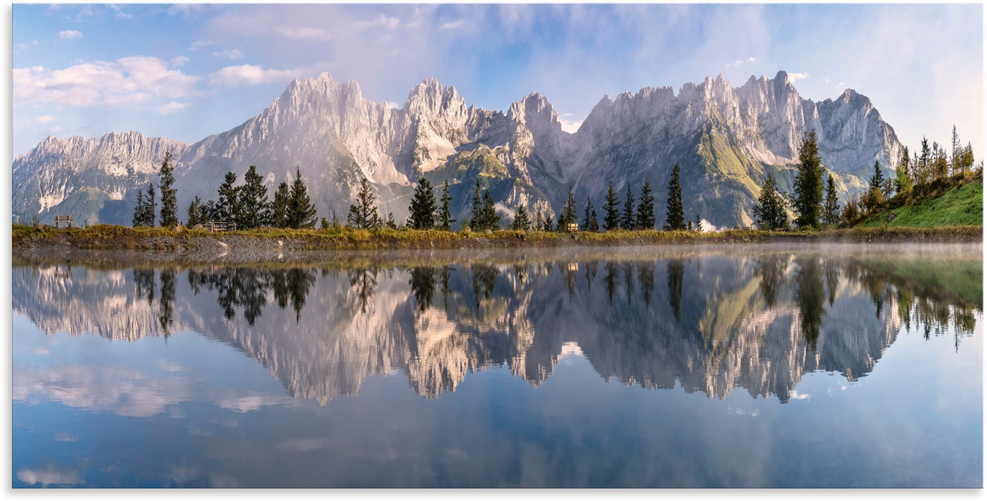 Image of Artland "Wilder Kaiser in Tirol" Bilder von Europa 1 Stk. tlg. als Alubild, Leinwandbild, Poster in verschied. Grössen