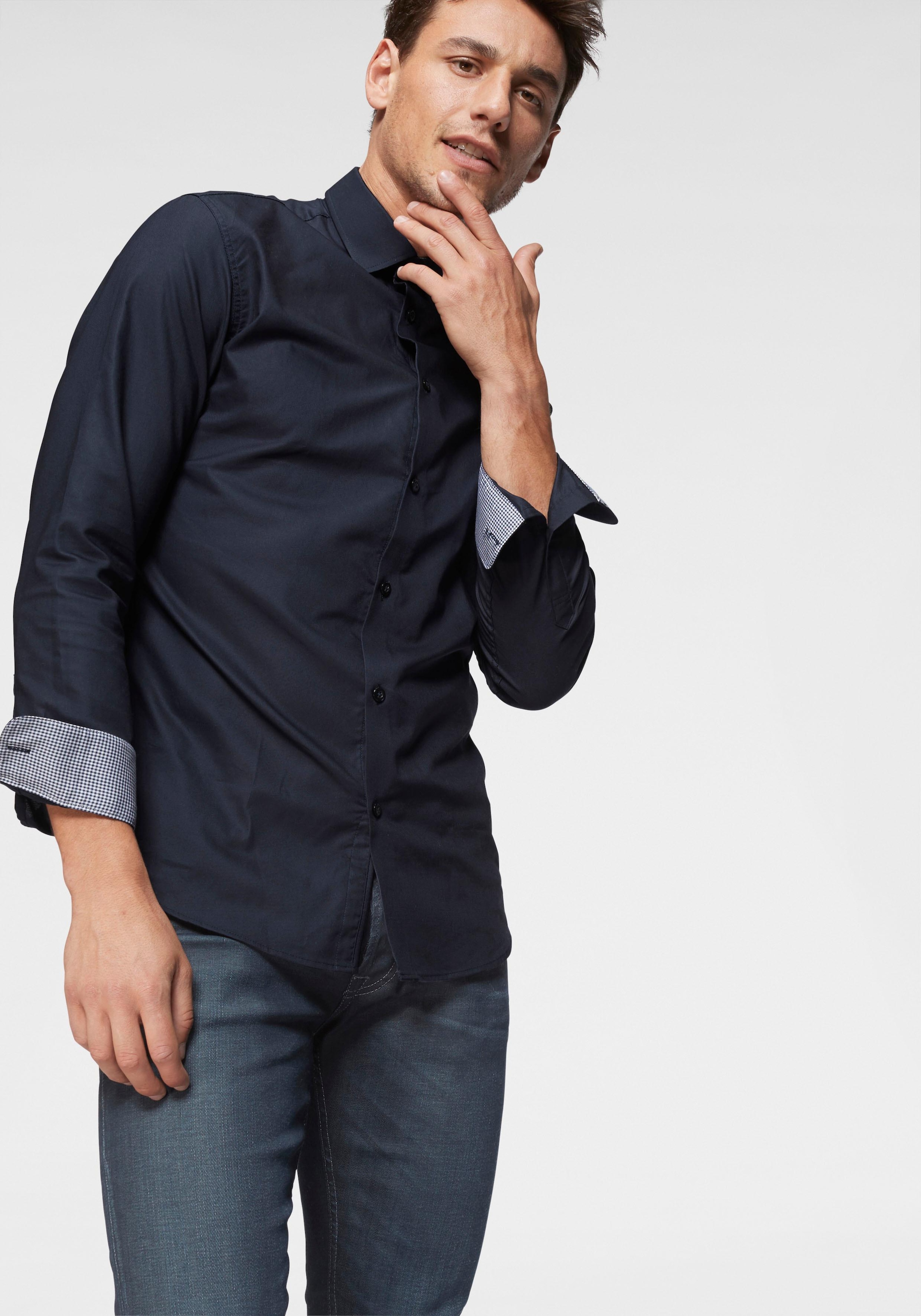 SELECTED HOMME Langarmhemd »SLHSLIMNEW-MARK SHIRT LS NOOS«