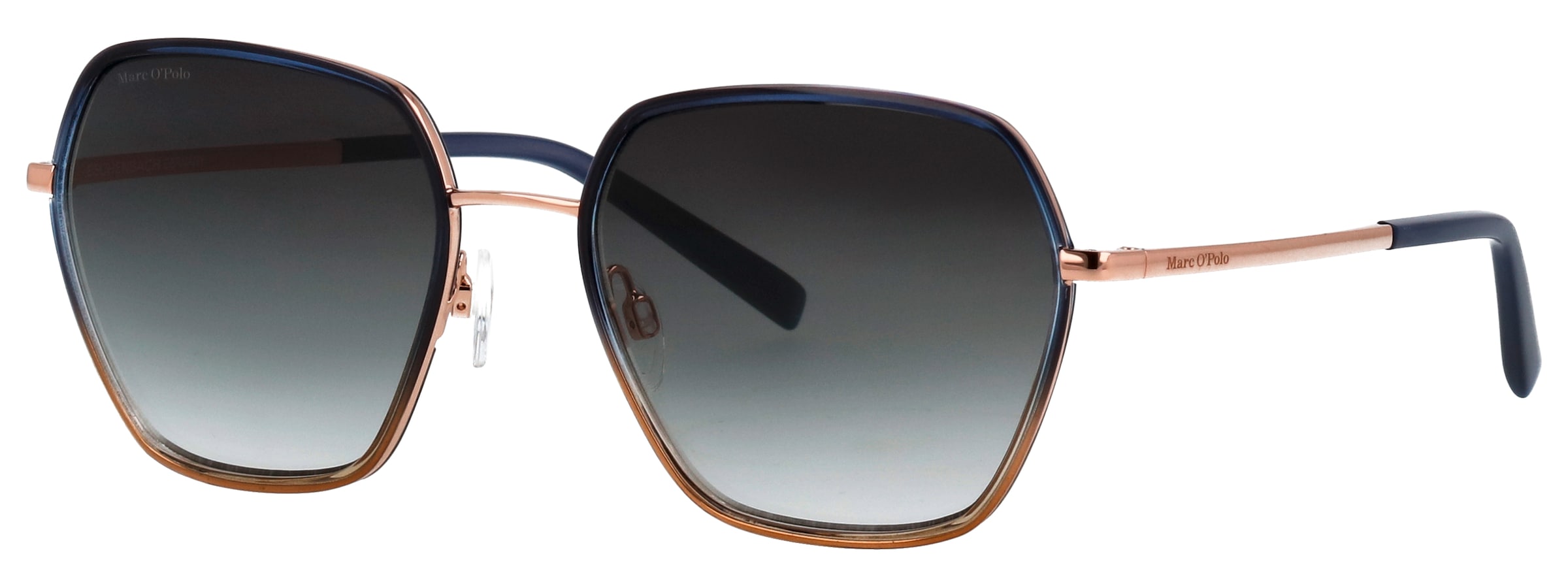 Image of Marc OPolo Sonnenbrille "Modell 505122" Form Hexagon, Logoschriftzug auf Bügel, Metallfassung