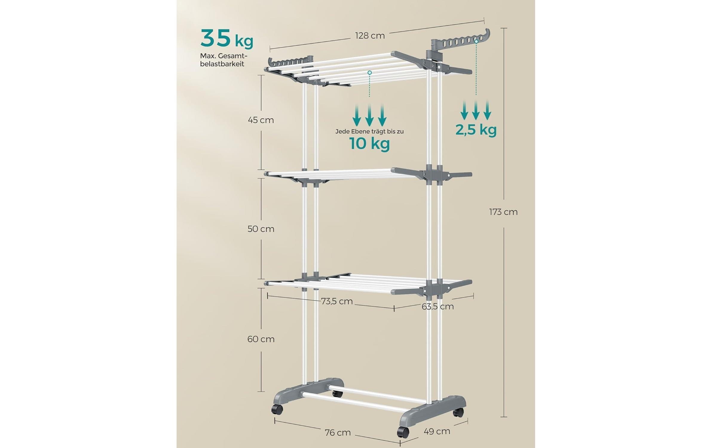 SONGMICS Séchoir à linge »126 m«