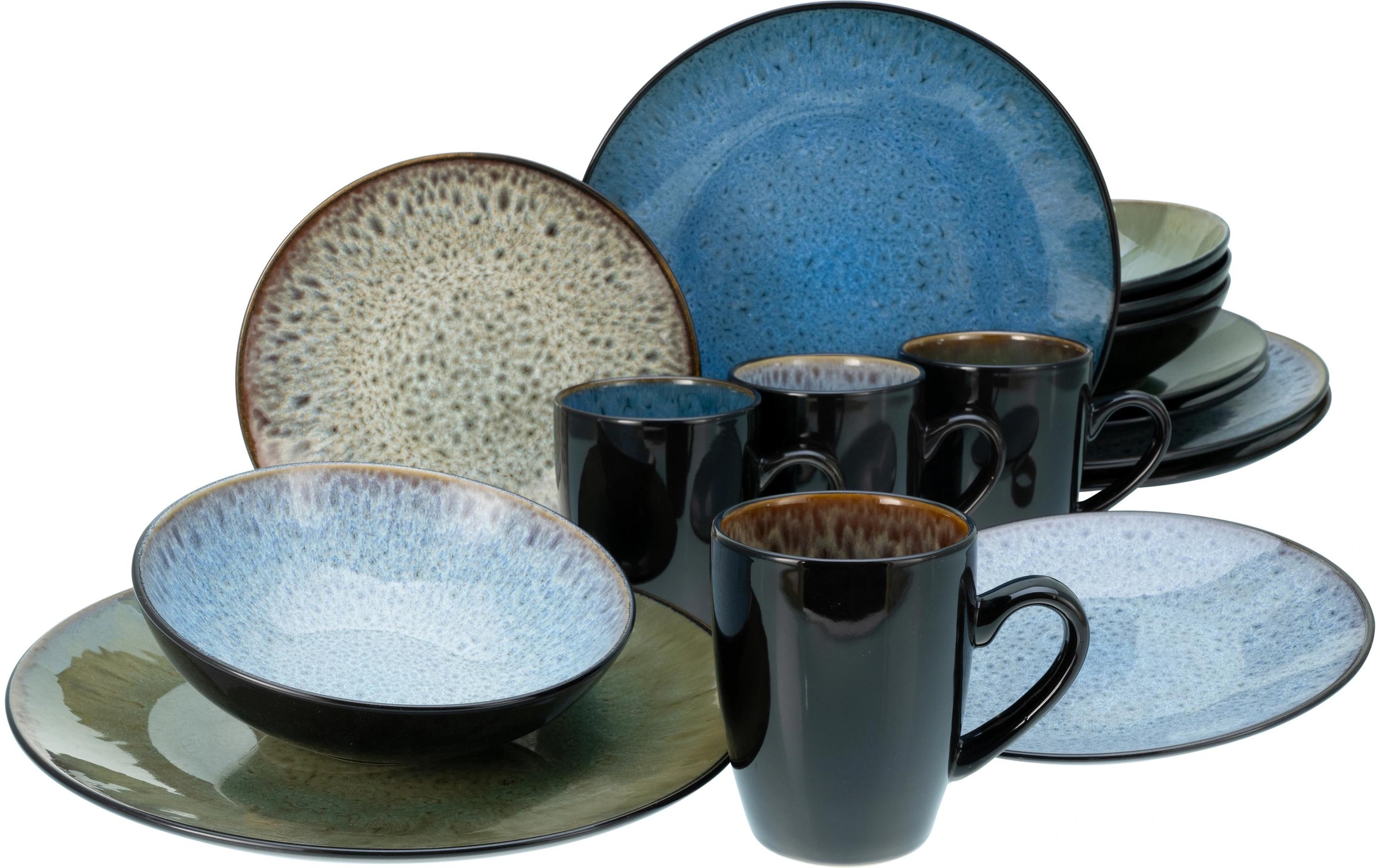 Image of CreaTable Kombiservice "Teller-Set Blau/Grün"