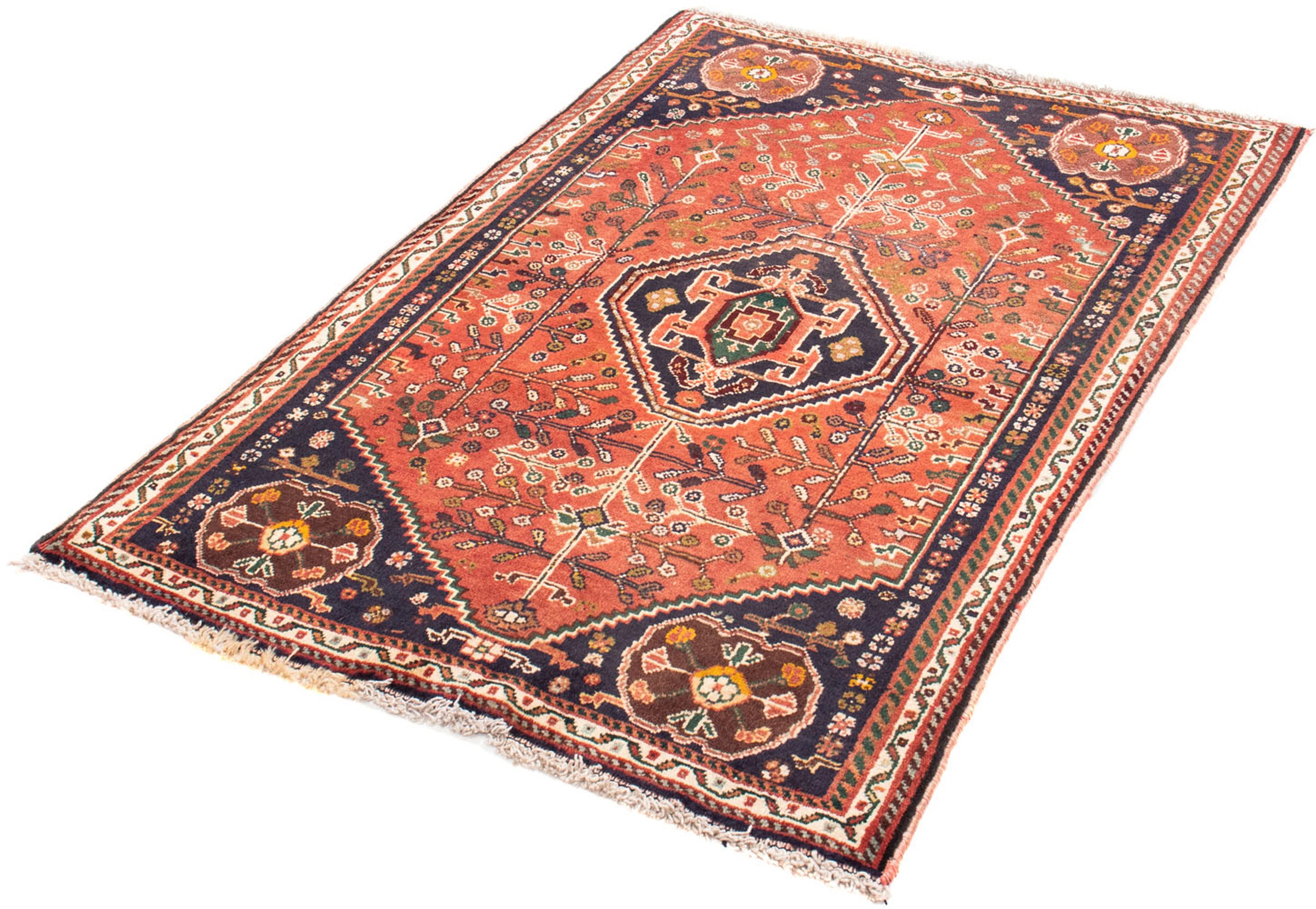 Image of morgenland Orientteppich »Perser - Nomadic - 136 x 92 cm - dunkelrot«, rechteckig, 10 mm Höhe, Wohnzimmer, Handgeknüpft, Einzelstück mit Zertifikat bei Ackermann Versand Schweiz