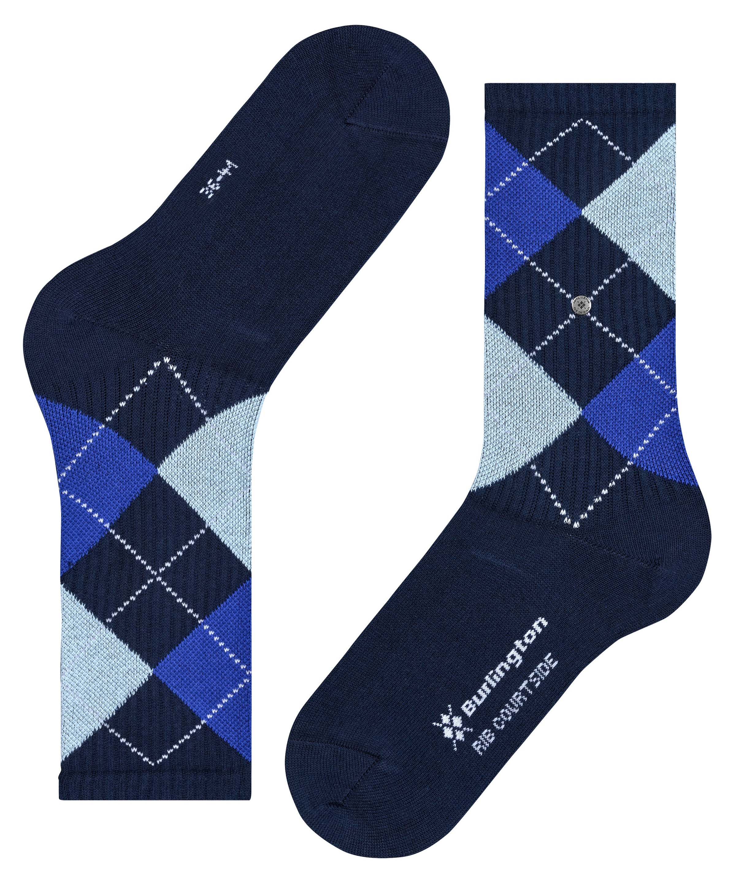 Burlington Socken »Rib Courtside« Einheitsgrösse 40-46, Argyle-Muster, feine Rippenstruktur