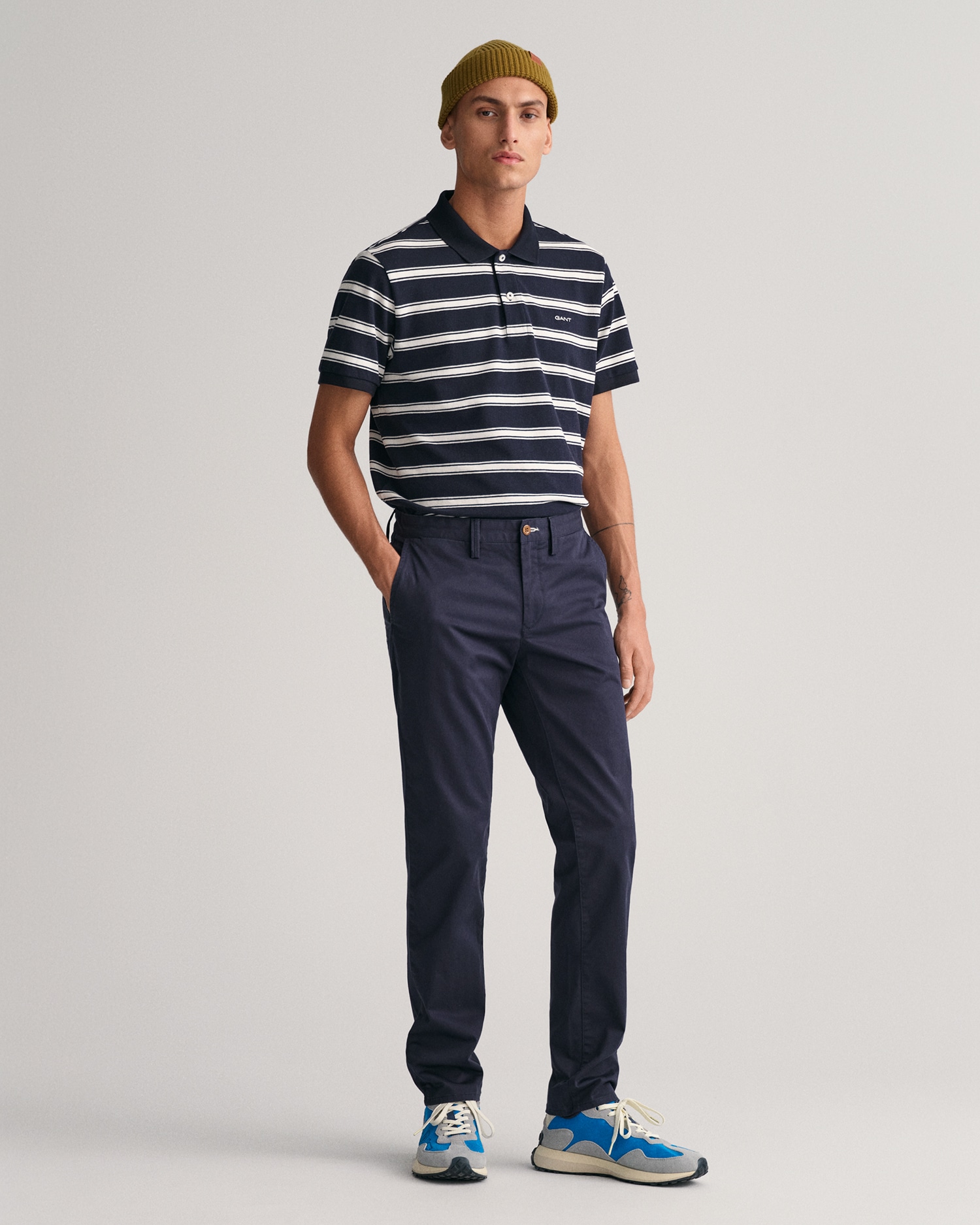 Gant Chinohose »SLIM TWILL CHINOS«, mit gefütterten Seitentaschen