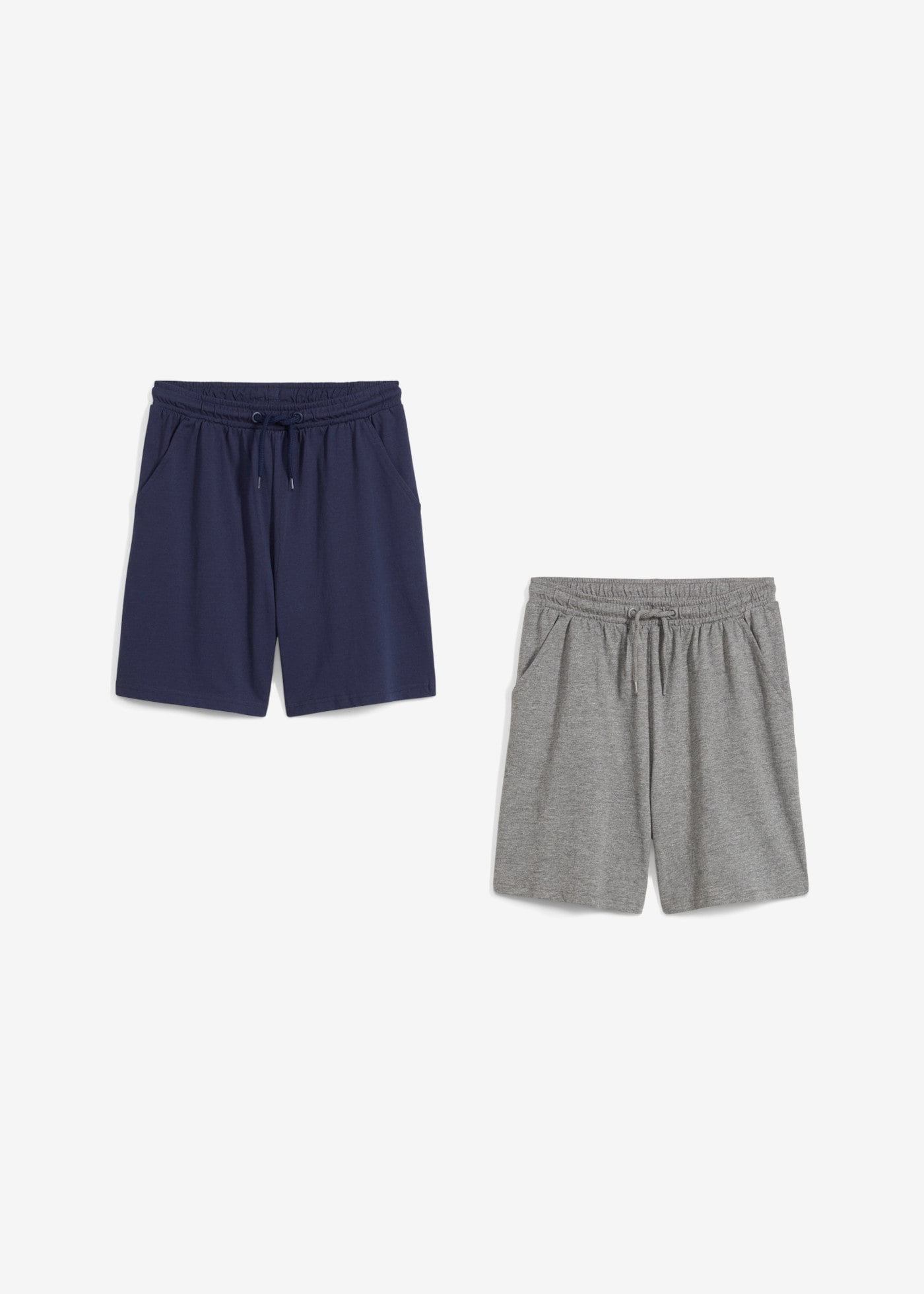 bonprix Short  avec cordon de serrage, jersey facile d'entretien, coupe regular fit, lot de 2