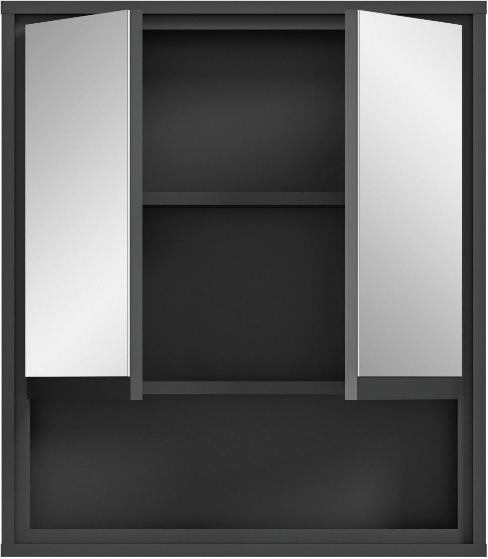 welltime Badezimmerspiegelschrank »Jaru«, Badmöbel, 2 Türen, 1 offenes Fach, Breite 60 cm