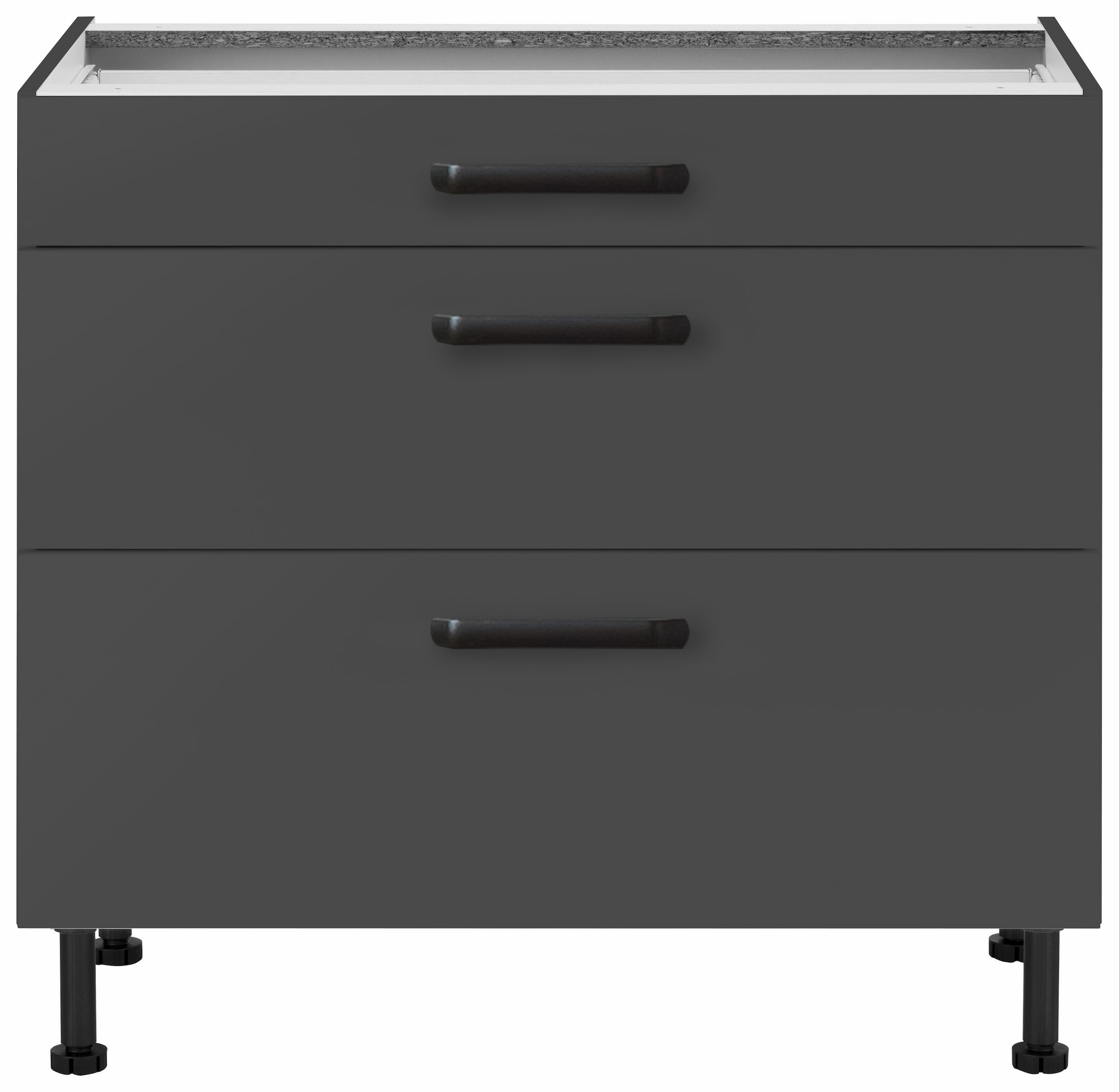 wiho Küchen Armoire basse »Simi« Soft-Close-Funktion in Schubkästen und Auszügen, verstellbare Füsse