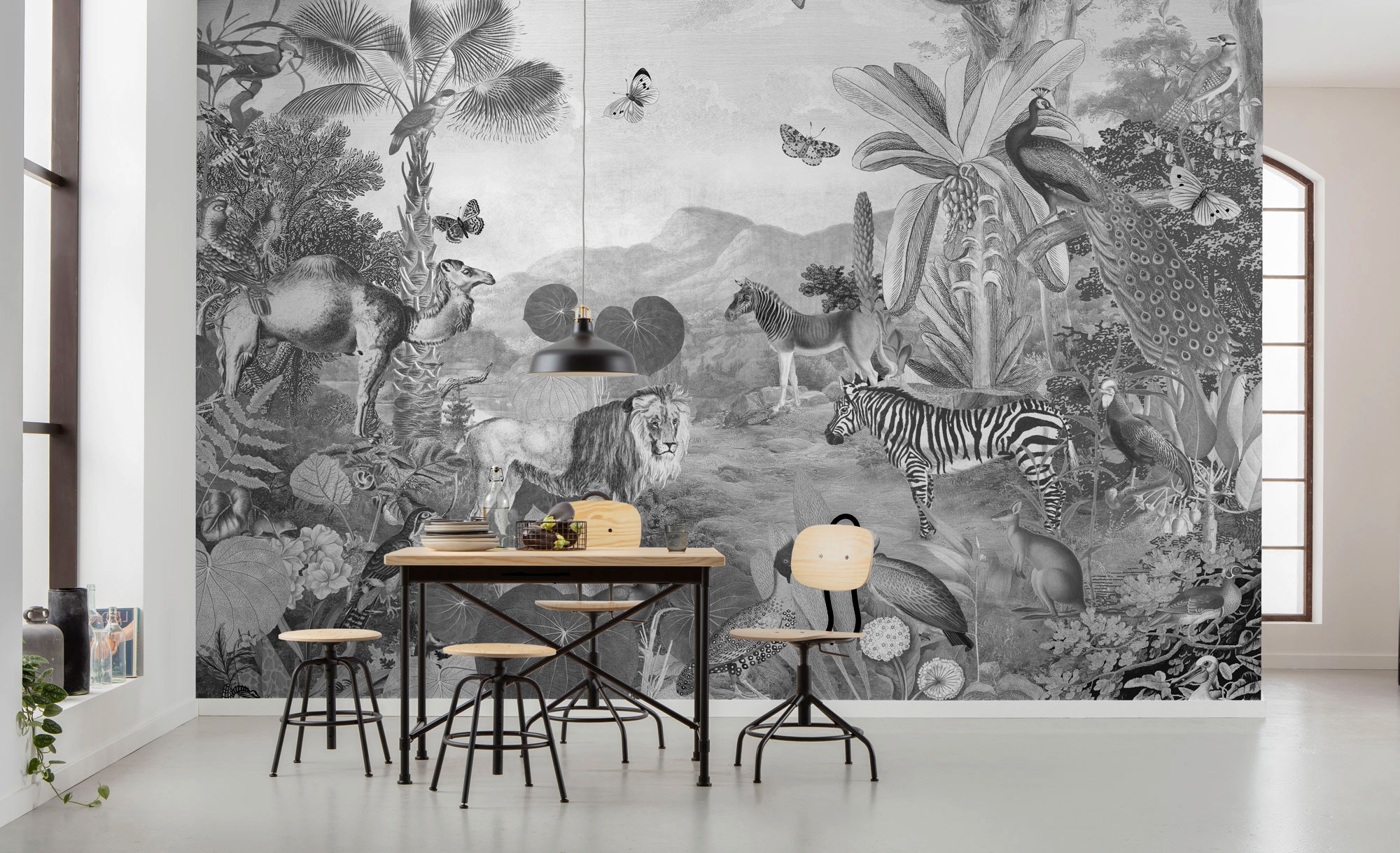 Komar Papier peint intissé »Digitaldruck Vlies -  Flora and Fauna - Grösse 350 x 250 cm« imprimé Wohnzimmer, Schlafzimmer