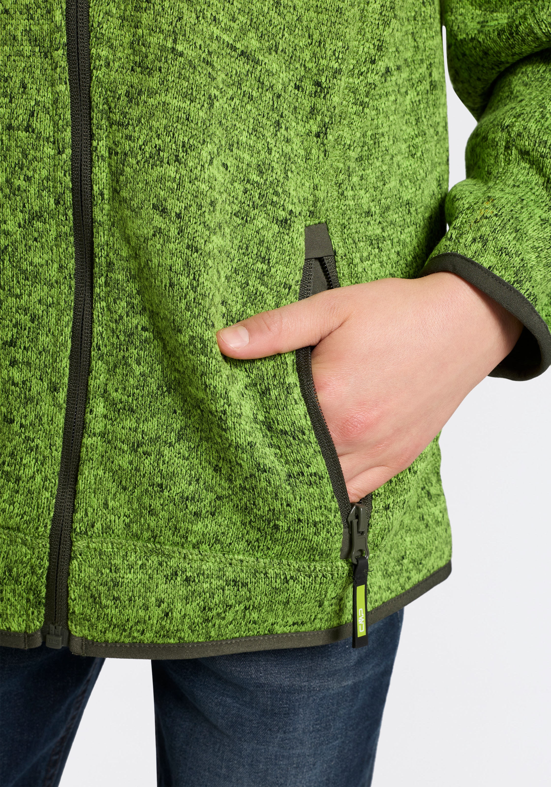 CMP Veste en laine polaire »KID JACKET FIXED HOOD« avec capuche déperlant, coupe-vent, avec capuche, isolant thermique