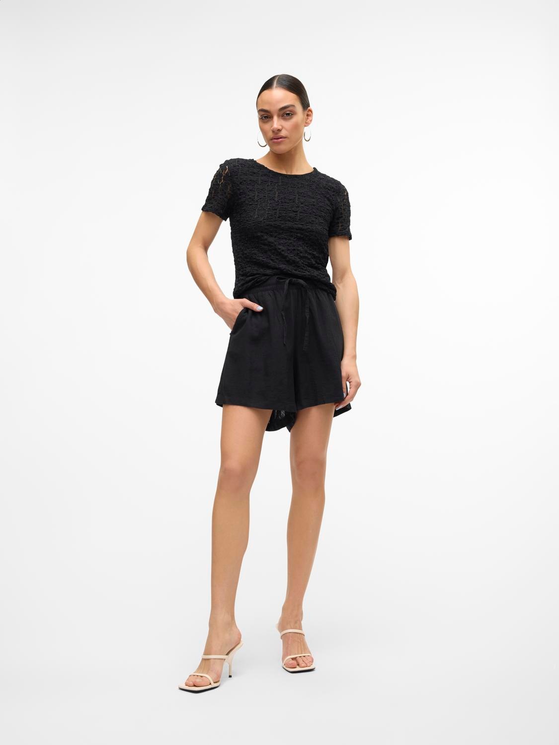 Vero Moda Shorts »VMLINN LINEN SHORTS WVN NOOS«, mit Leinen