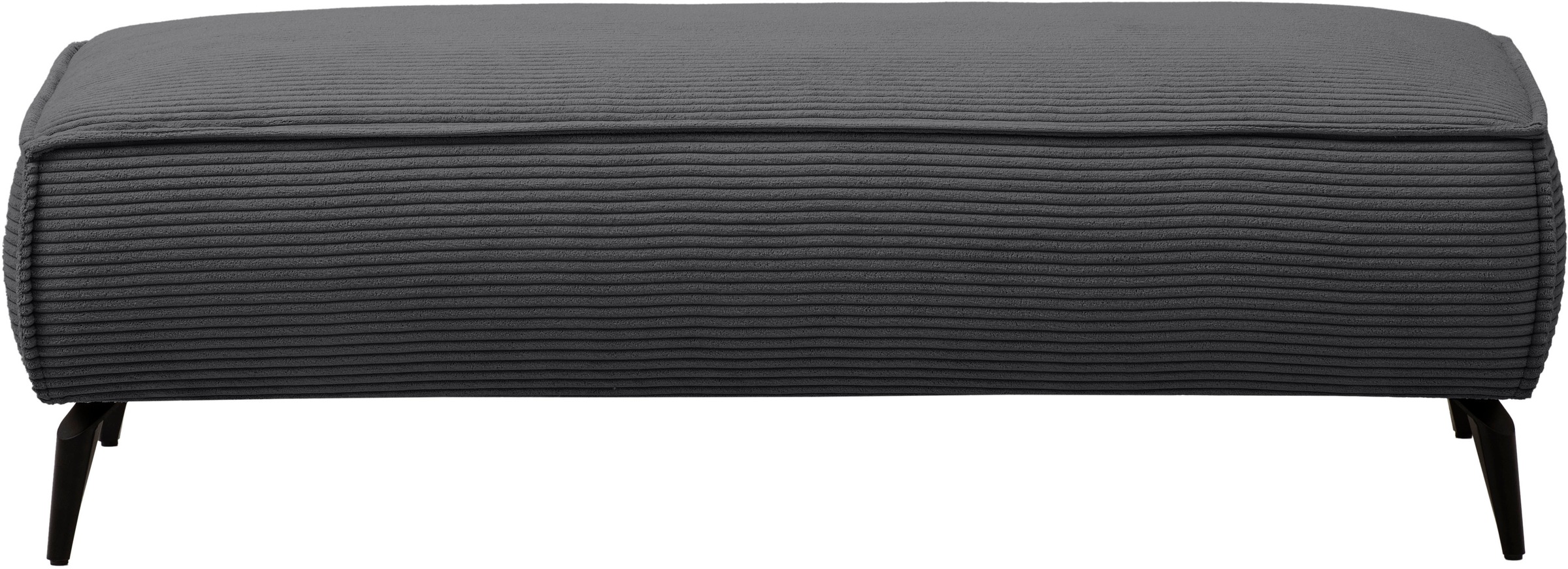 GOODproduct Tabouret »TVINNU, mit Kedernaht, Cord u. Flachgewebe« zur Serie TVINNU, gemütlicher Sitzkomfort, rechteckig, schwarze Füsse
