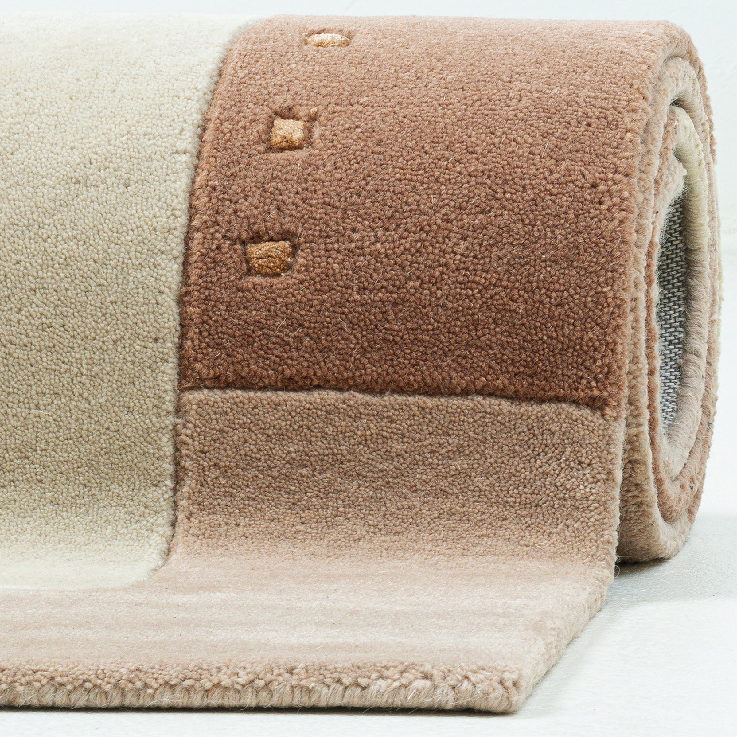 THEKO Bordure de lit »Royal Ganges« Höhe 13 mm 3 cuis tlg. Tapis de lit, ensemble de 3 coureurs pour chambre, 95% laine