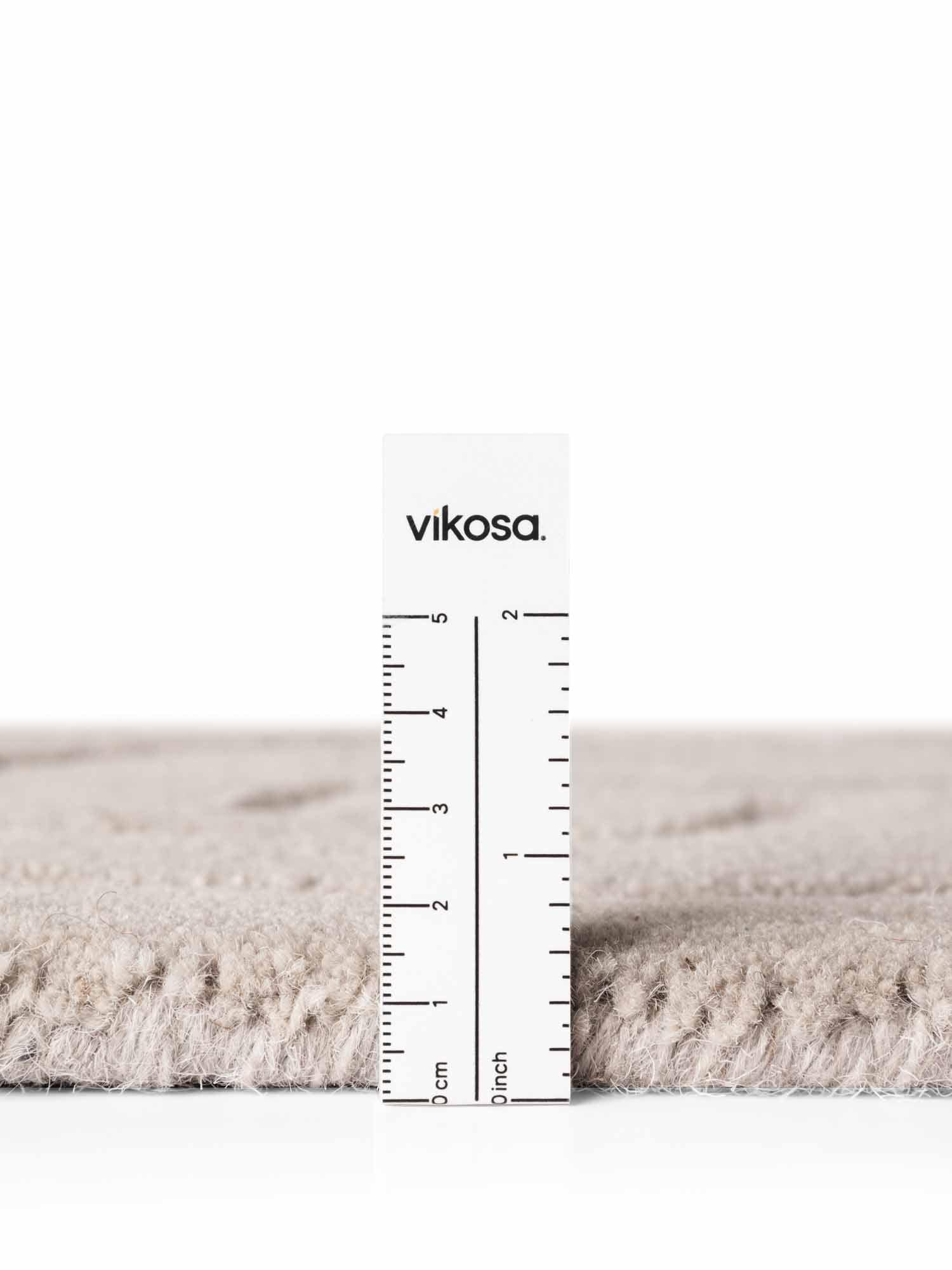 vikosa Tapis en laine »Arcura« Rectangulaire 15 mm Höhe Wolle Handgemacht, Hoch-Tief-Effekt, Geometrisches Linien Wellendesign