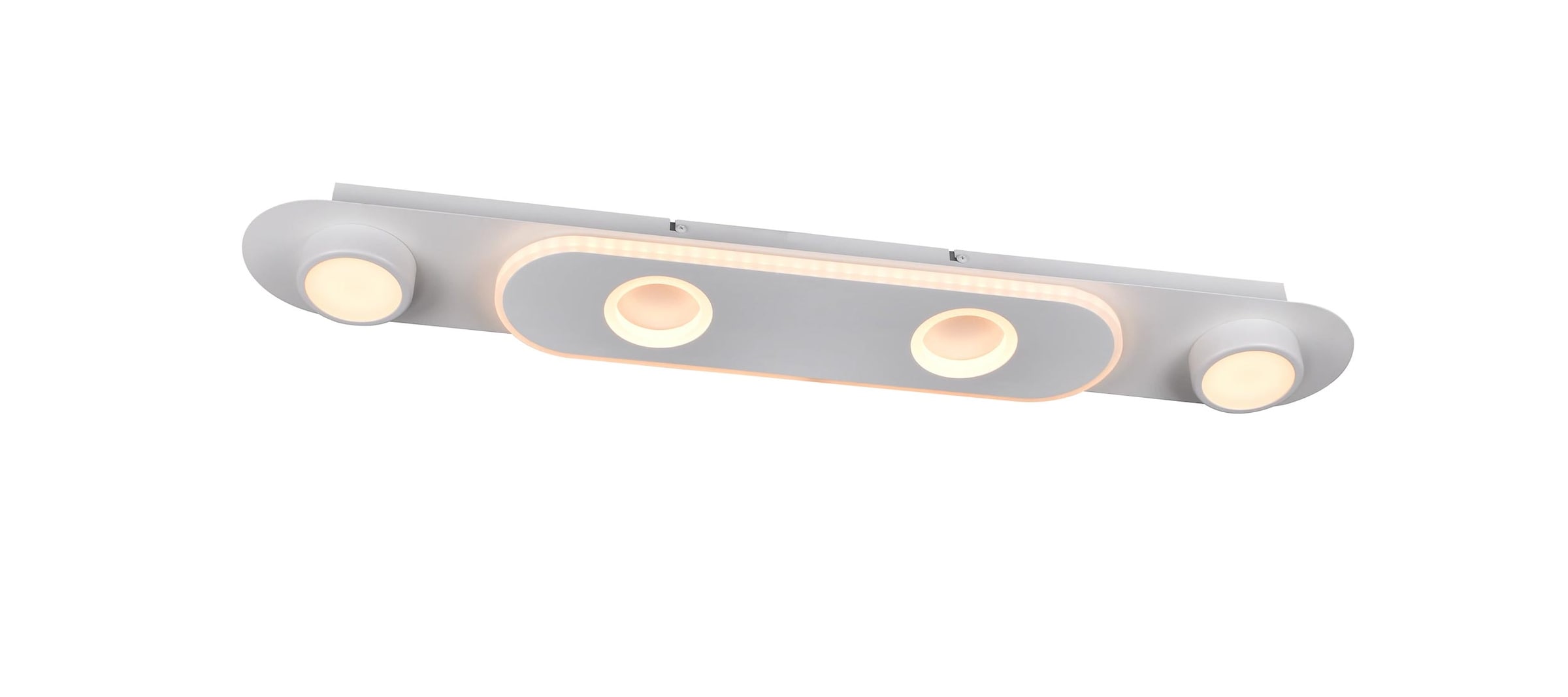 Brilliant LED Deckenstrahler »Irelia«, 1 flammig-flammig, 80 cm Breite, 3500 lm, warmweiss, schwenkbar, Metall/Kunststoff, weiss