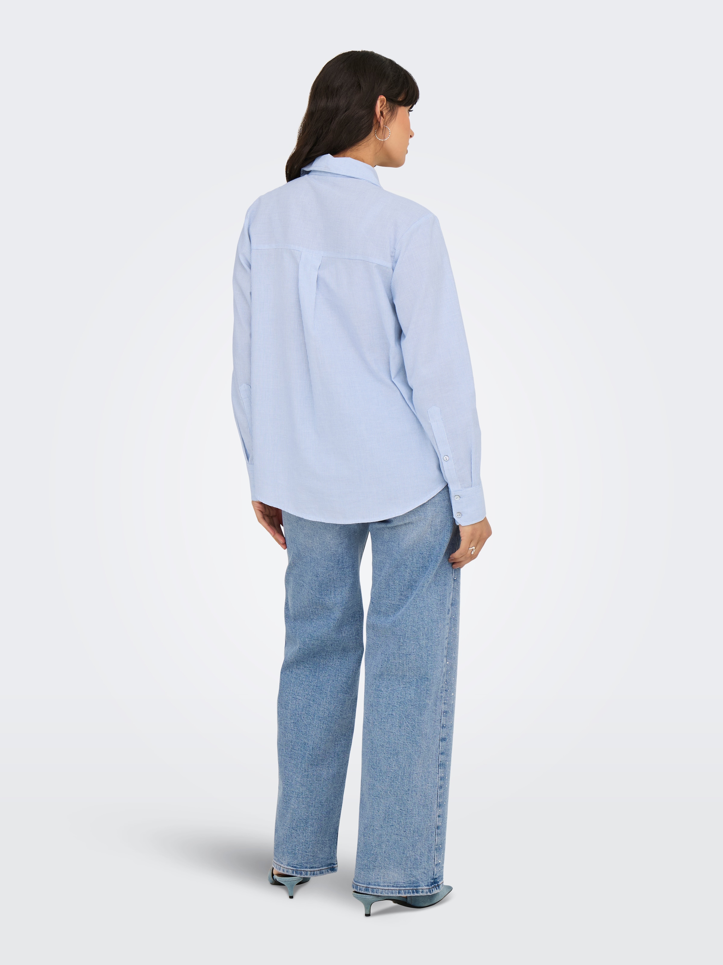 ONLY Blouse chemise »ONLALINA LIFE L/S STRIPE SHIRT WVN«