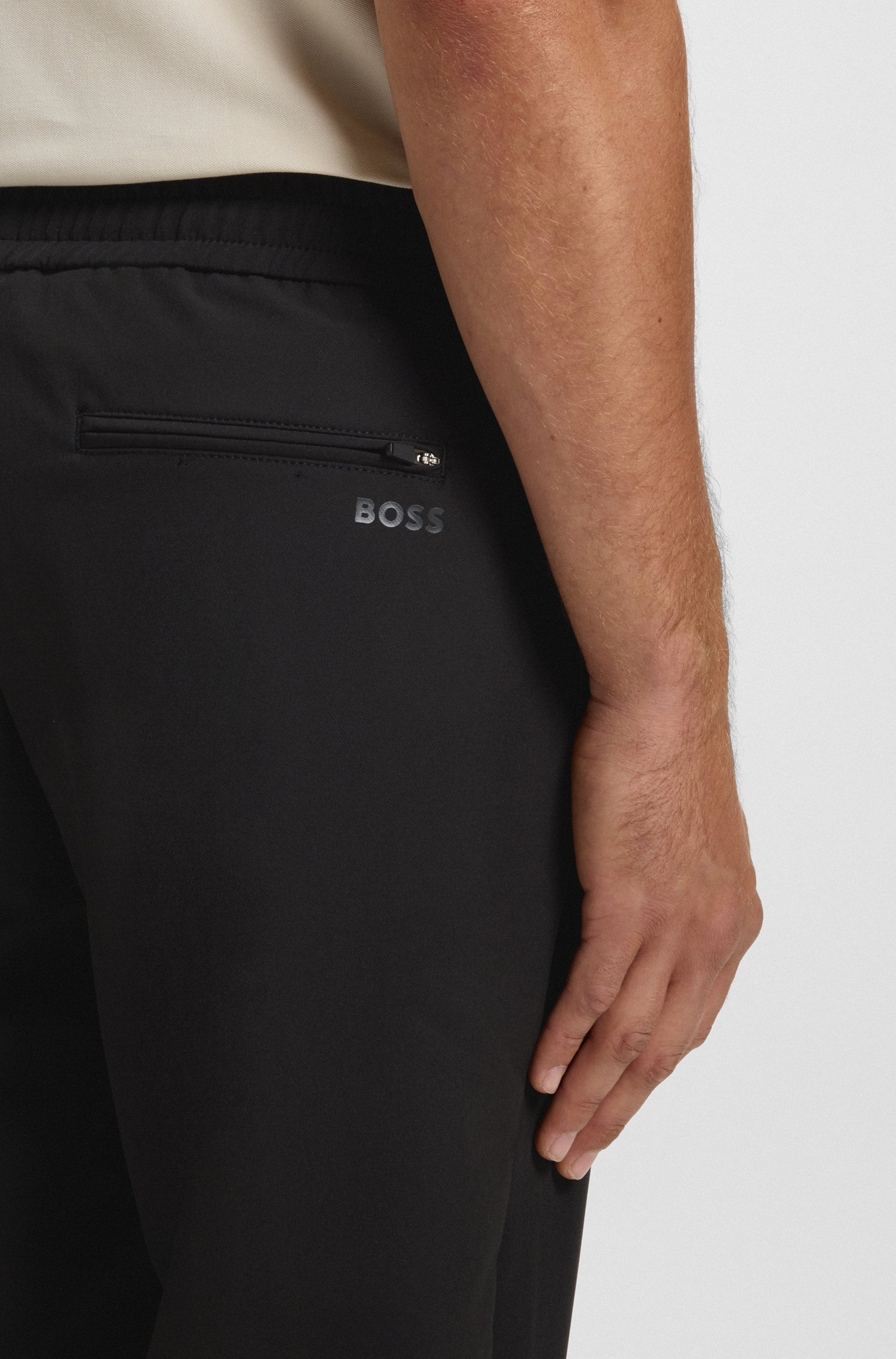 BOSS GREEN Stretch-Hose »T Flex«  mit elastischem Bund und Kordelzug Stretchhose Businesshose
